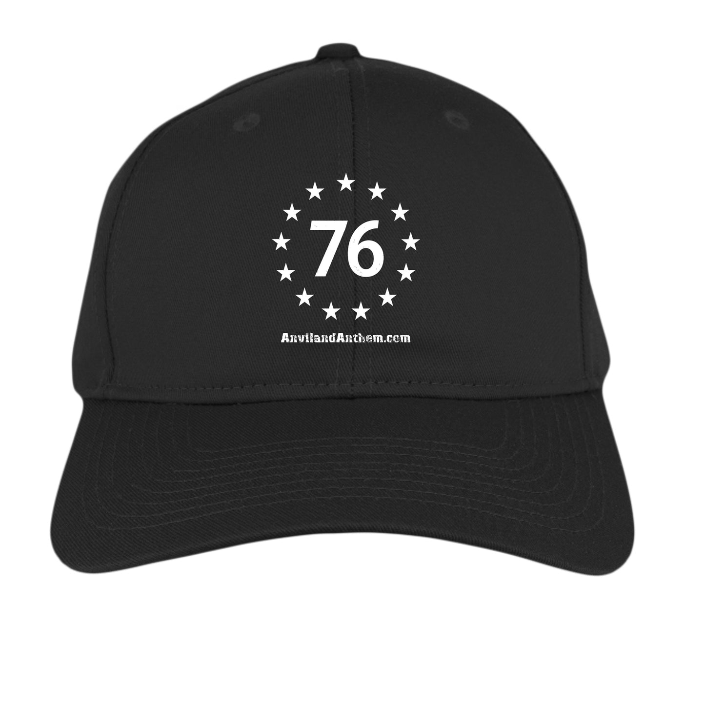 1776 13 Stars Hat – Original Colonies “76” Circle Patriotic Cap Black ONE SIZE {{ product_type }Anvil and Anthem }