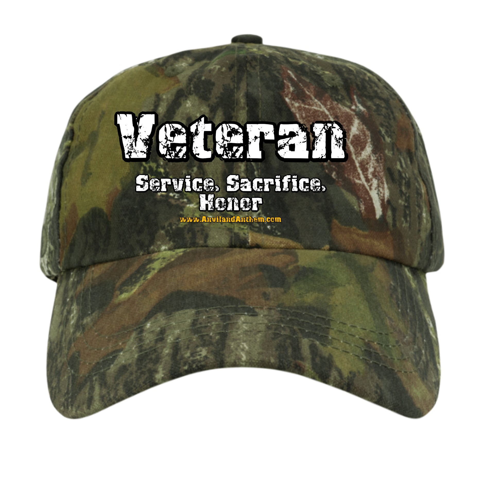 Veteran Honor Camo Hat – Service Sacrifice Pride Military Cap {{ product_type }Anvil and Anthem }