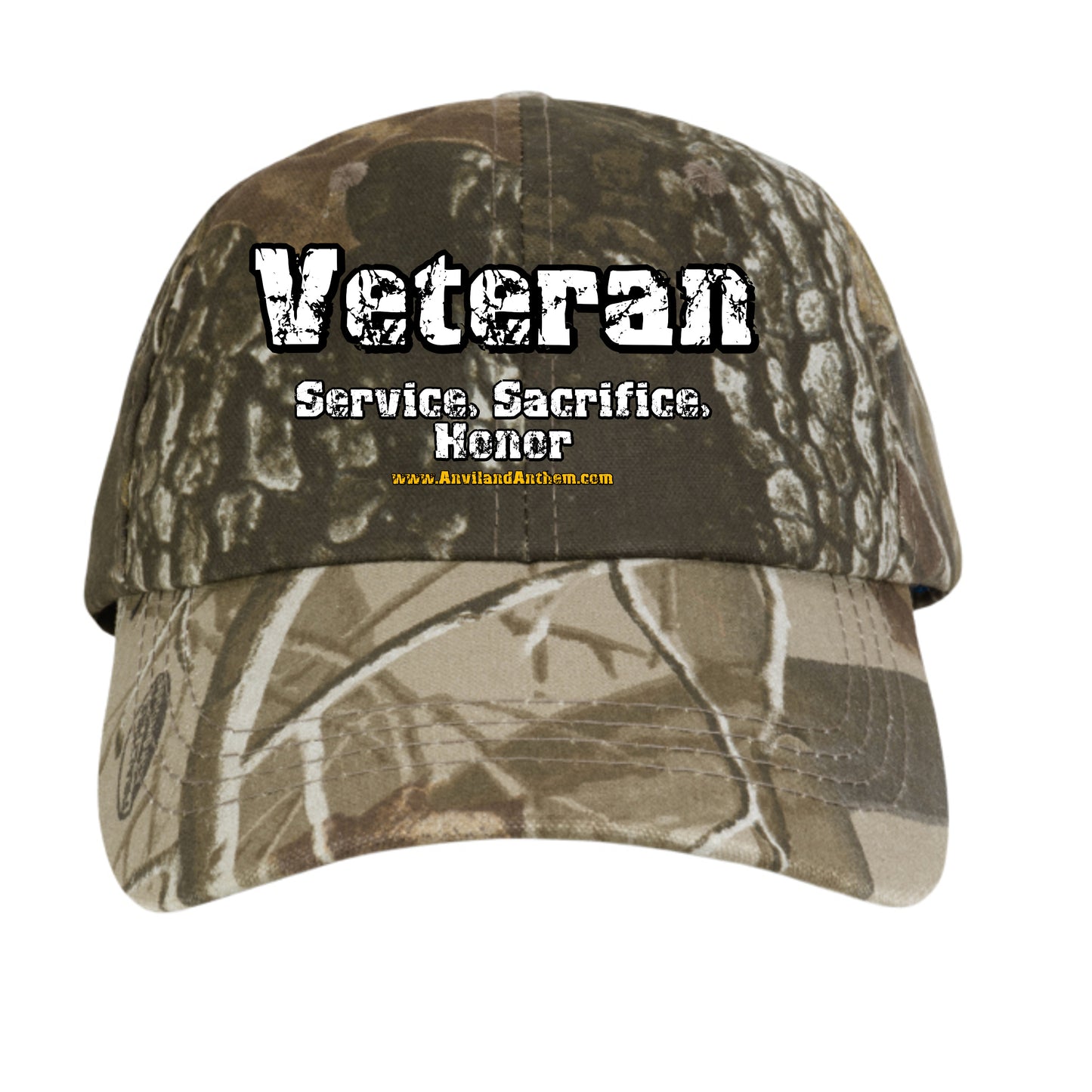 Veteran Honor Camo Hat – Service Sacrifice Pride Military Cap {{ product_type }Anvil and Anthem }