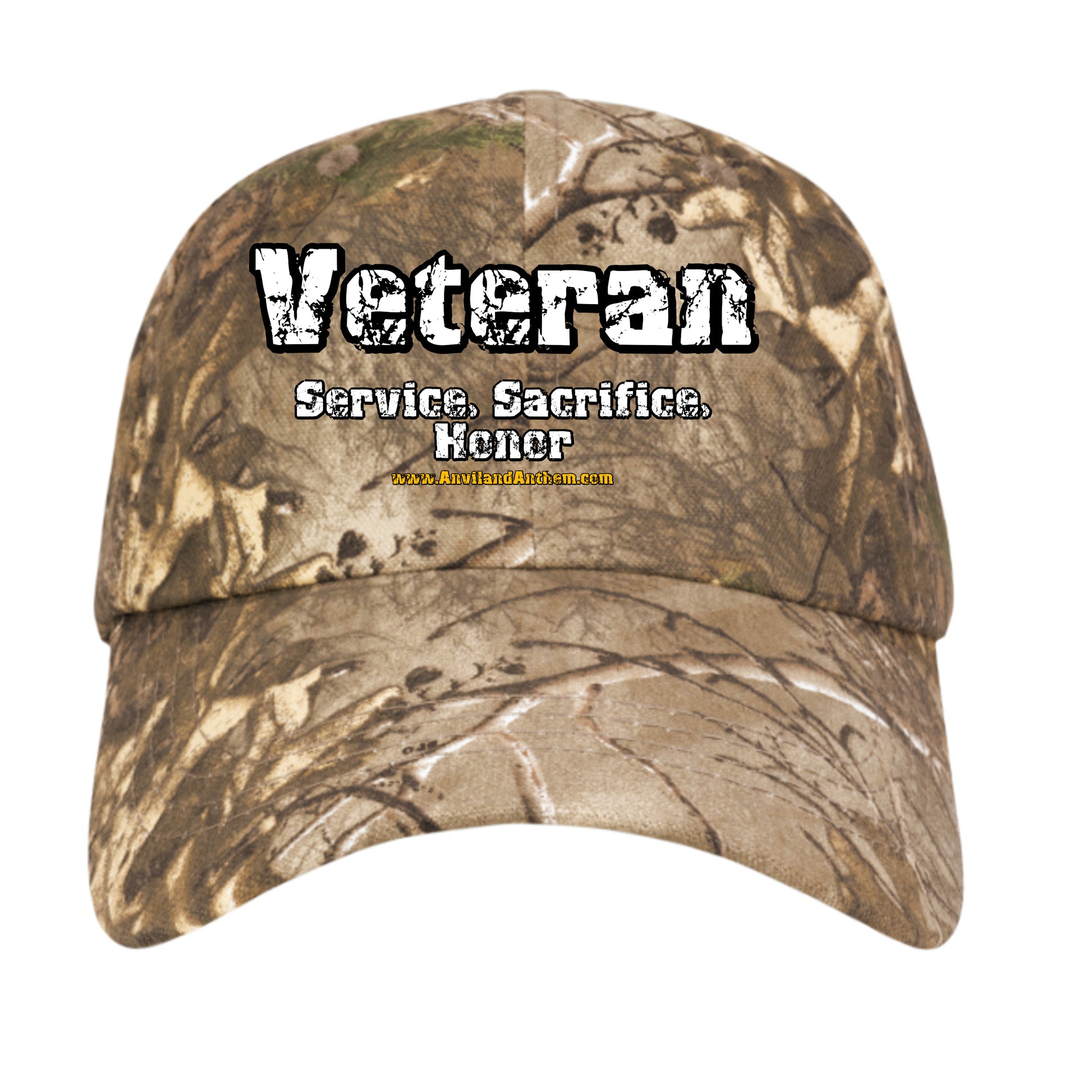 Veteran Honor Camo Hat – Service Sacrifice Pride Military Cap {{ product_type }Anvil and Anthem }