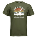 American Heritage Tee – Land of the Free Est. 1776 Patriotic Mountain Shirt Anvil and Anthem }