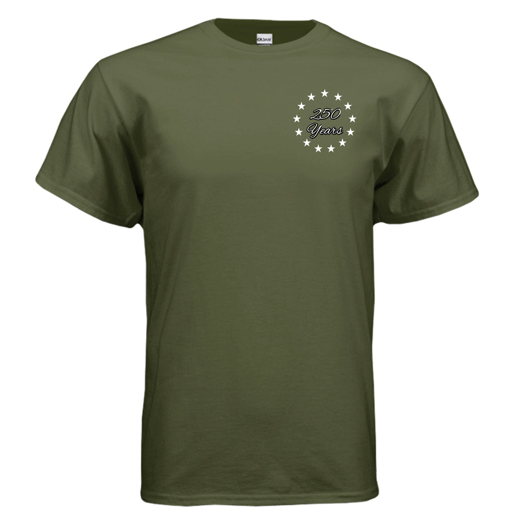 Land of the Free 250 years Tee – Est. 1776 Patriotic Anniversary Shirt Anvil and Anthem }