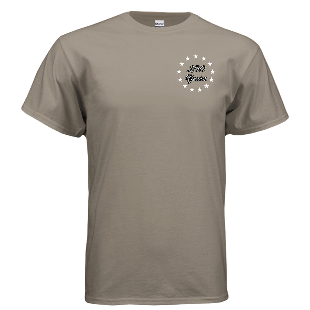 Land of the Free 250 years Tee – Est. 1776 Patriotic Anniversary Shirt Anvil and Anthem }