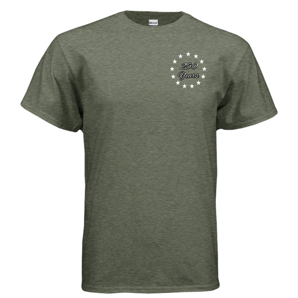 Land of the Free 250 years Tee – Est. 1776 Patriotic Anniversary Shirt Anvil and Anthem }