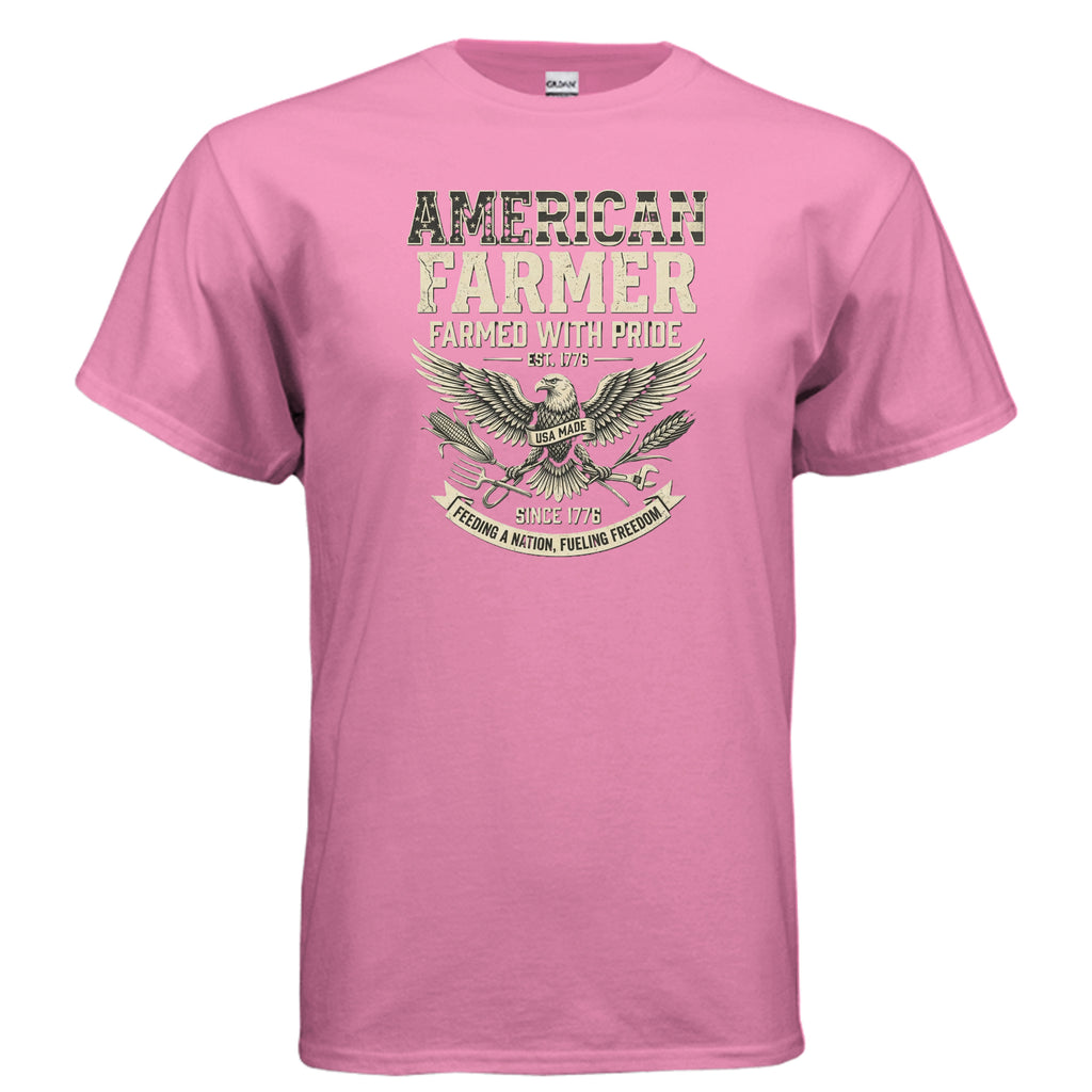 American Farmer Tee – “Feeding a Nation, Fueling Freedom” Patriotic Farm Shirt Anvil and Anthem }
