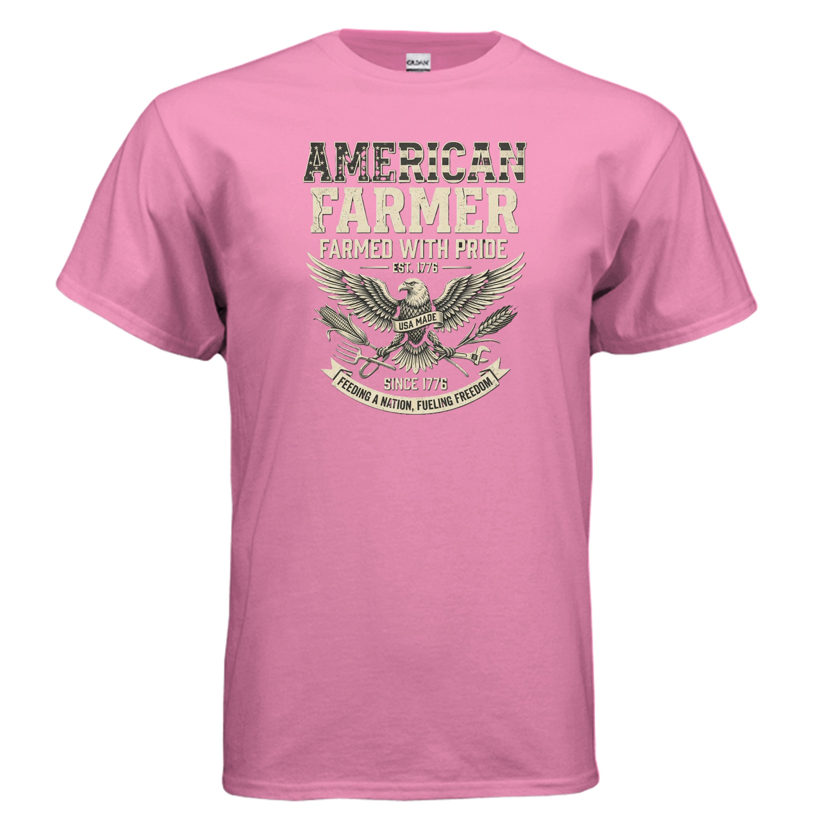 American Farmer Tee – “Feeding a Nation, Fueling Freedom” Patriotic Farm Shirt Anvil and Anthem }