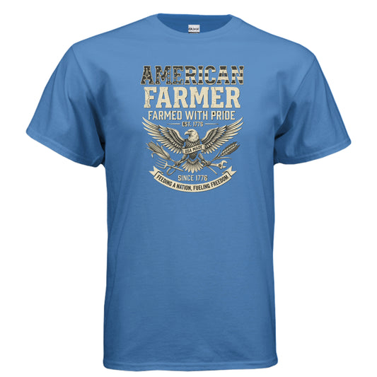 American Farmer Tee – “Feeding a Nation, Fueling Freedom” Patriotic Farm Shirt {{ product_type }Anvil and Anthem }
