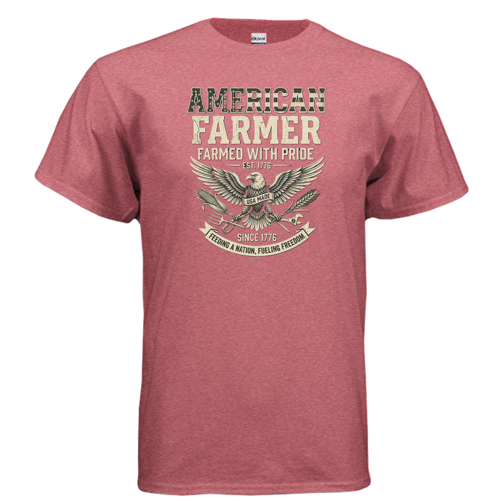 American Farmer Tee – “Feeding a Nation, Fueling Freedom” Patriotic Farm Shirt Anvil and Anthem }
