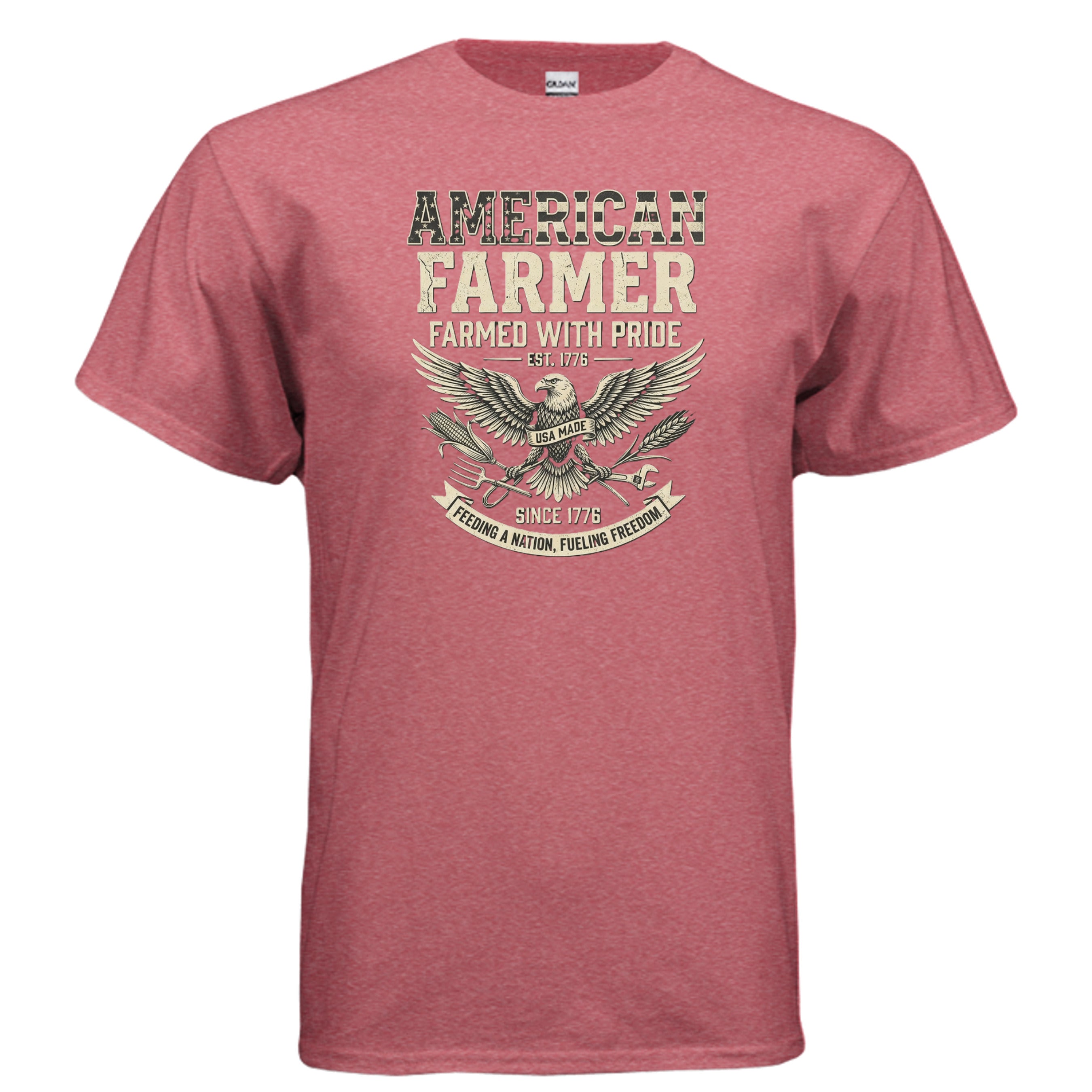 American Farmer Tee – “Feeding a Nation, Fueling Freedom” Patriotic Farm Shirt Anvil and Anthem }