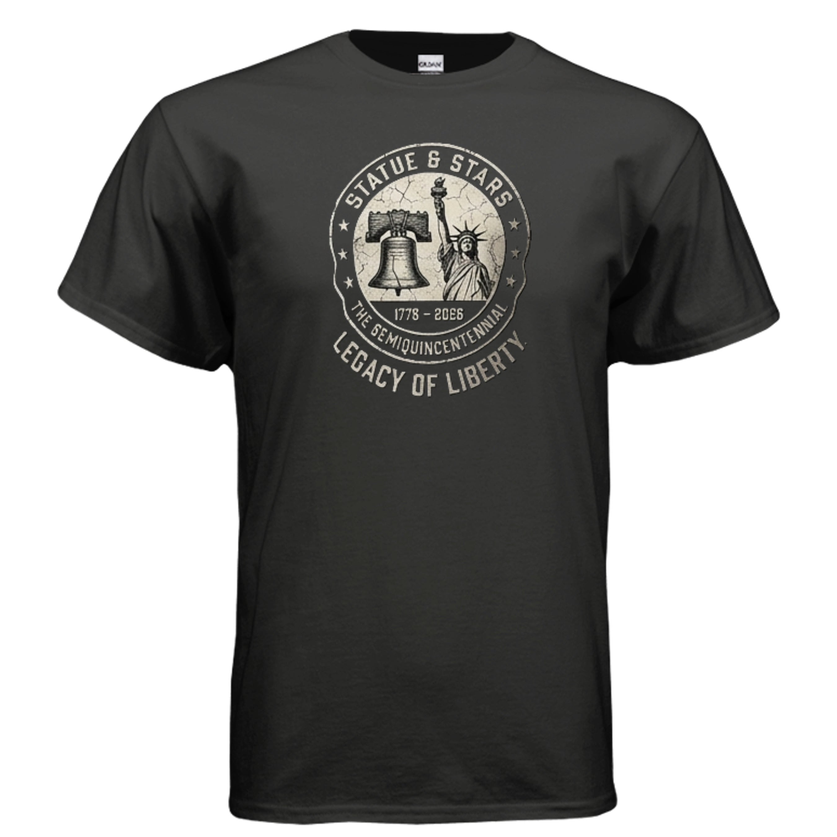 Legacy of Liberty Tee – Statue & Liberty Bell “Stars & History” Shirt Anvil and Anthem }