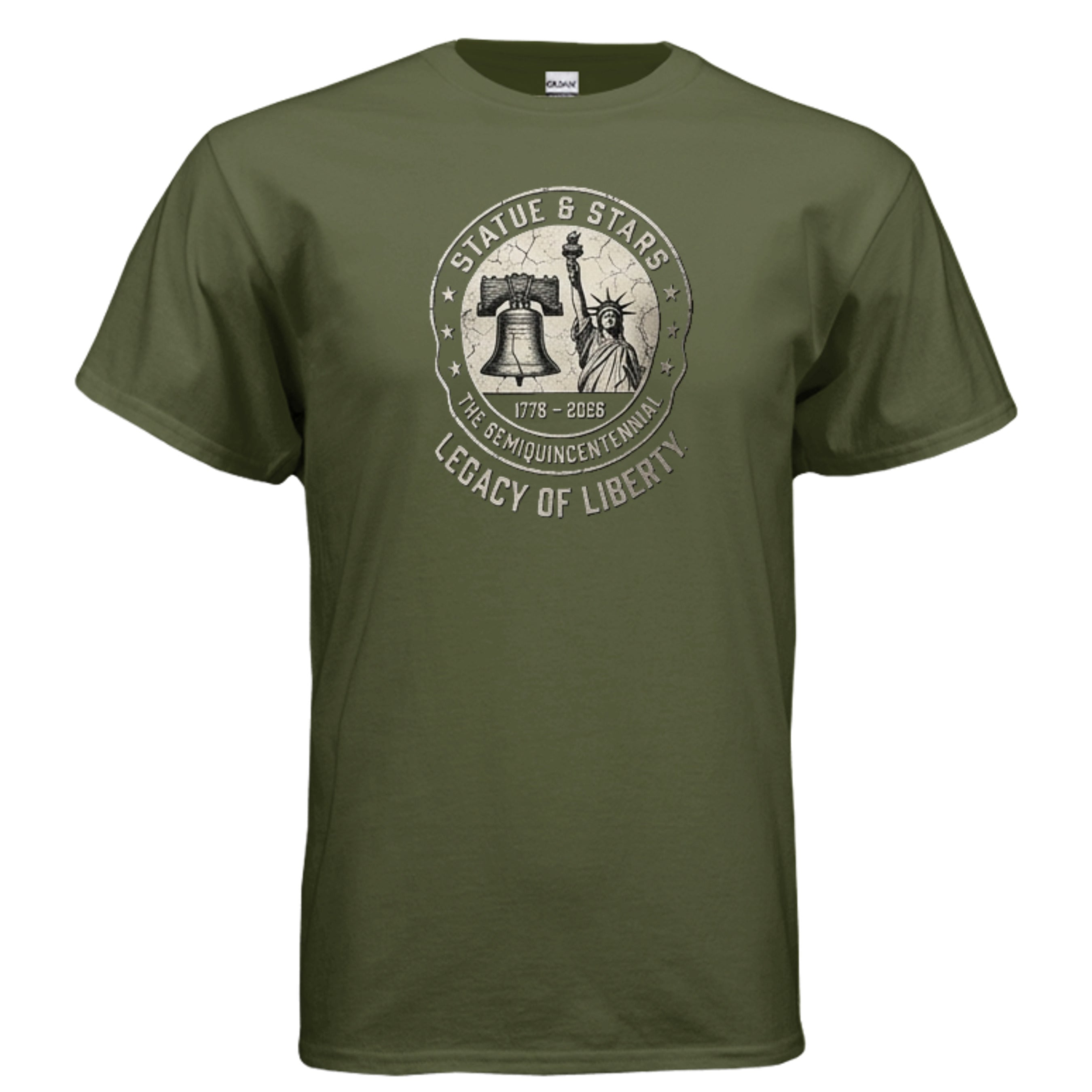 Legacy of Liberty Tee – Statue & Liberty Bell “Stars & History” Shirt Anvil and Anthem }