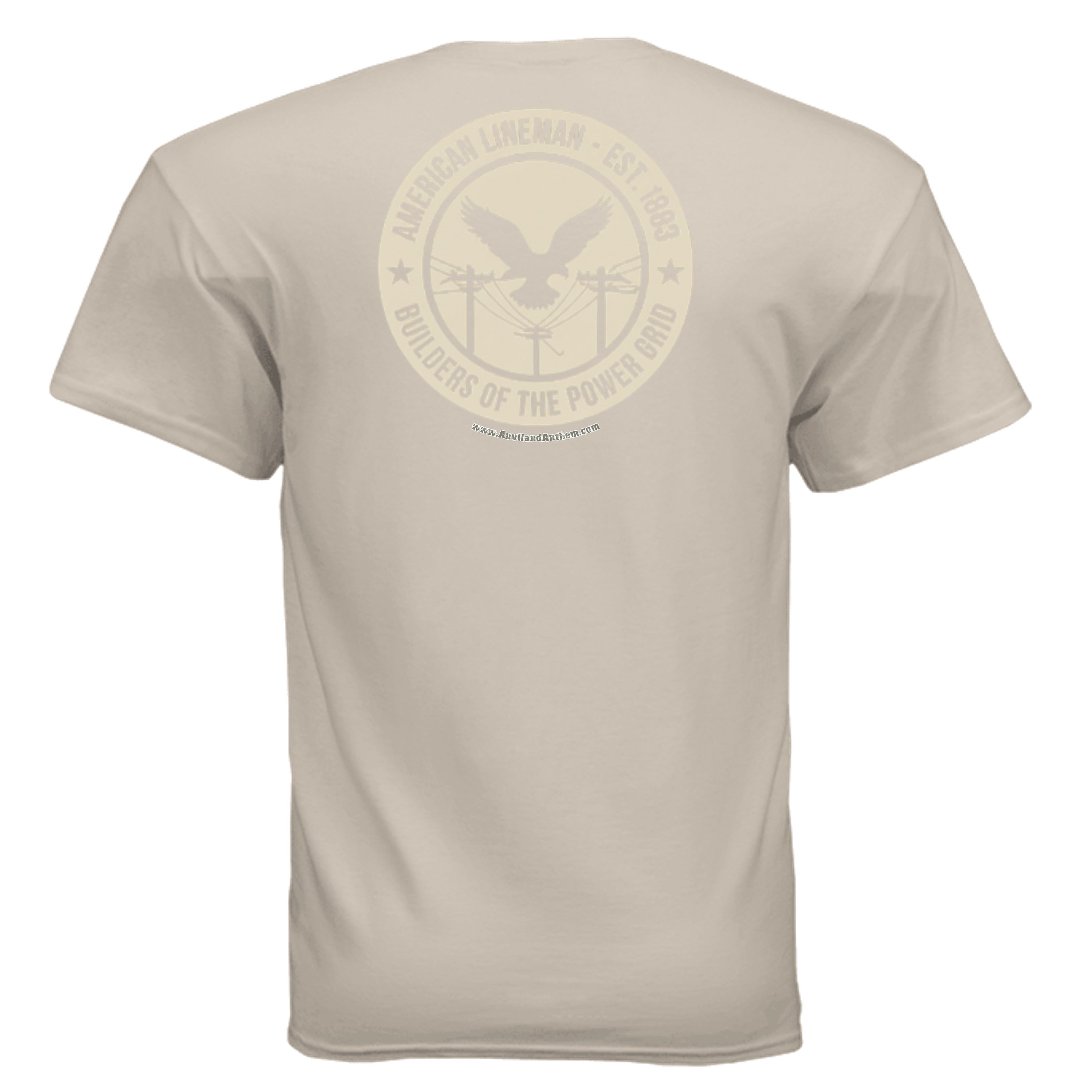 Lineman Tee – American Lineman Est. 1883 Power Grid Workwear Shirt Anvil and Anthem }