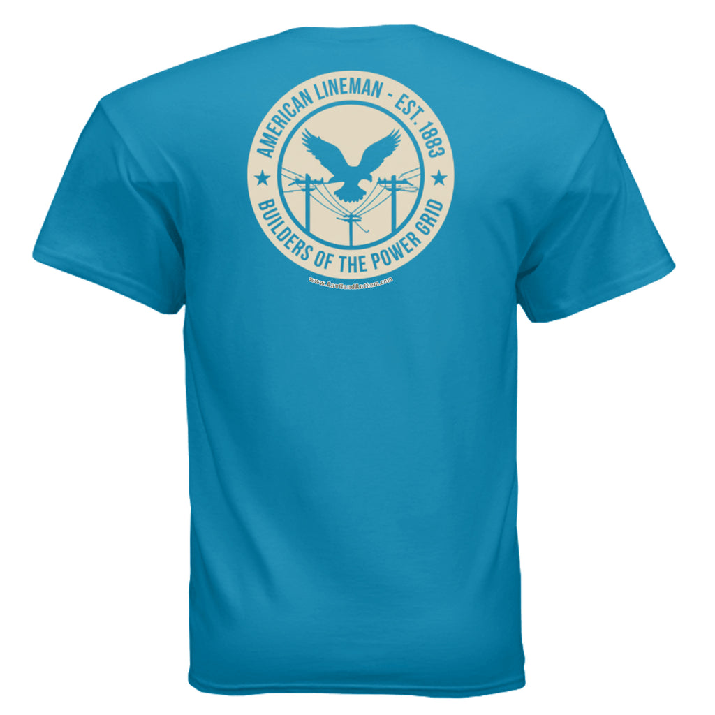 Lineman Tee – American Lineman Est. 1883 Power Grid Workwear Shirt Anvil and Anthem }