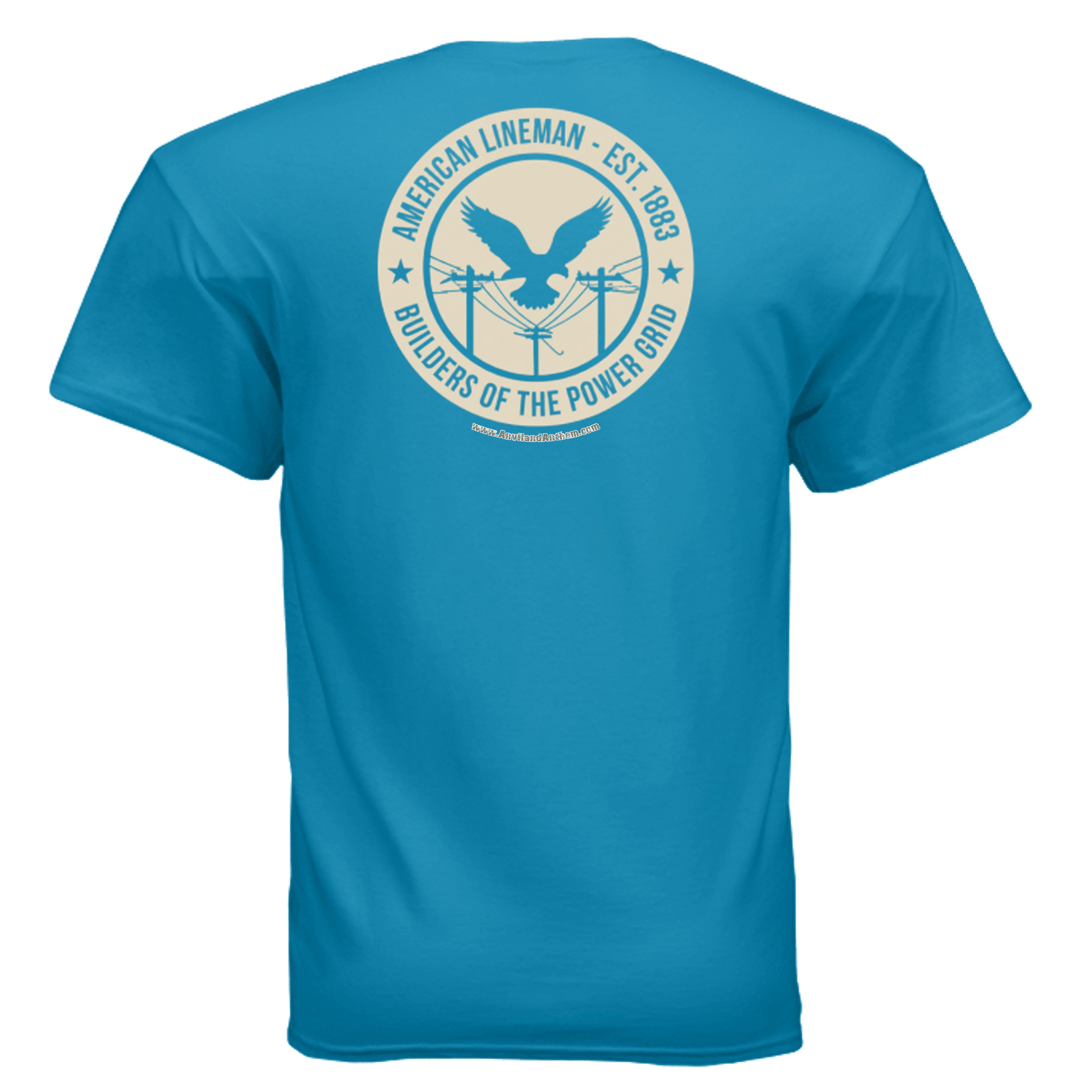 Lineman Tee – American Lineman Est. 1883 Power Grid Workwear Shirt Anvil and Anthem }