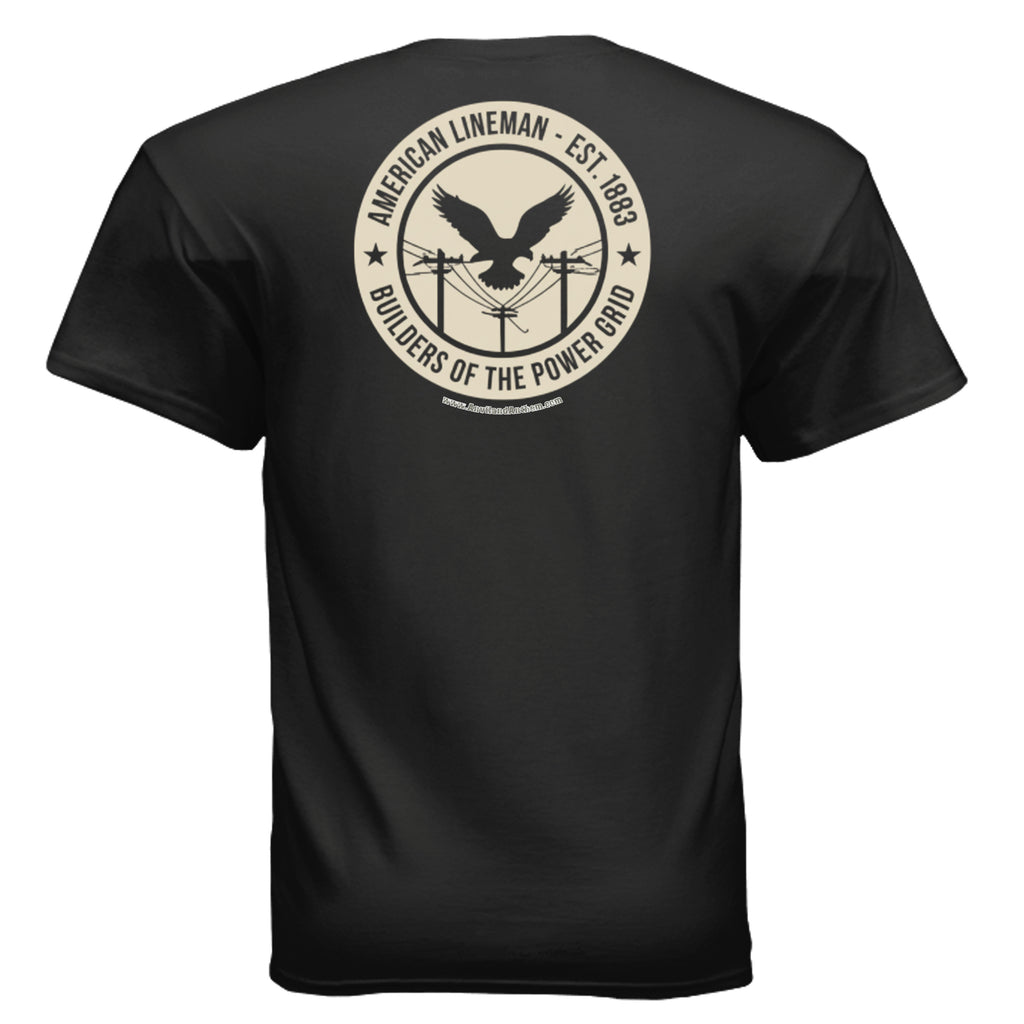 Lineman Tee – American Lineman Est. 1883 Power Grid Workwear Shirt Anvil and Anthem }