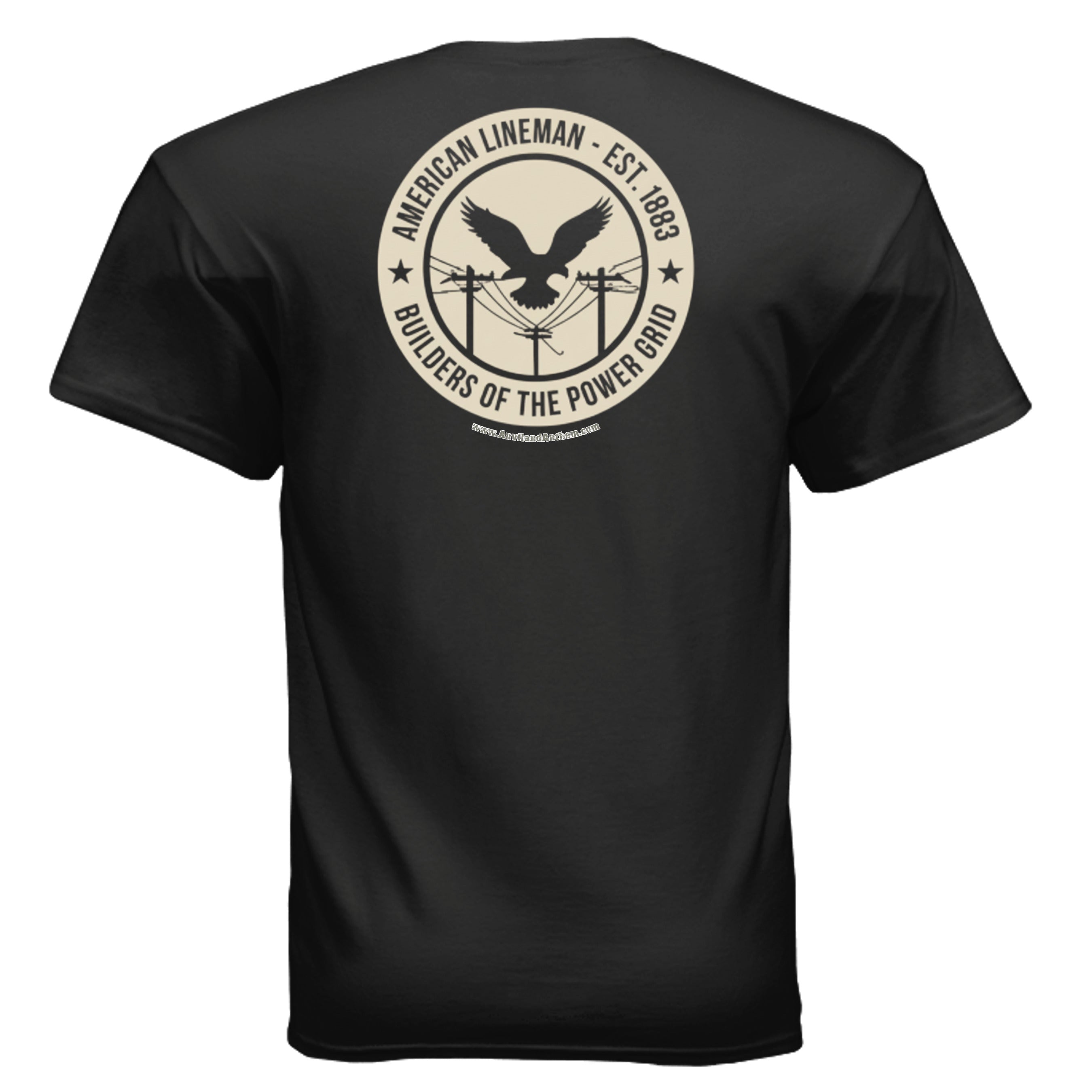Lineman Tee – American Lineman Est. 1883 Power Grid Workwear Shirt Anvil and Anthem }