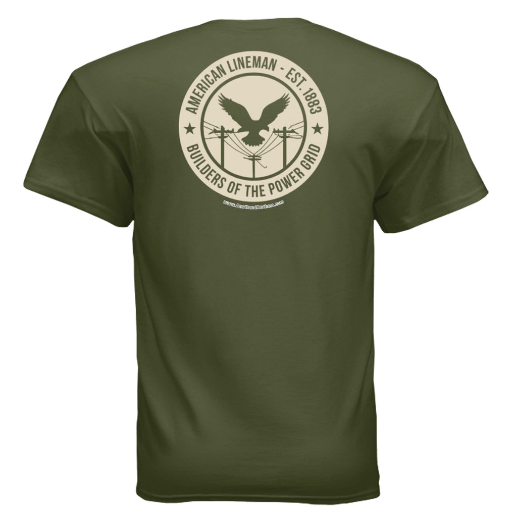 Lineman Tee – American Lineman Est. 1883 Power Grid Workwear Shirt Anvil and Anthem }