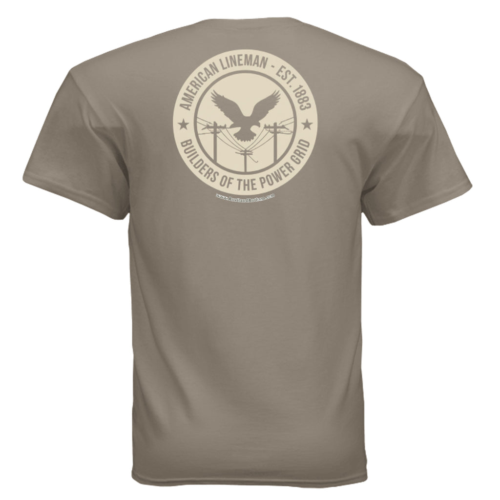 Lineman Tee – American Lineman Est. 1883 Power Grid Workwear Shirt Anvil and Anthem }