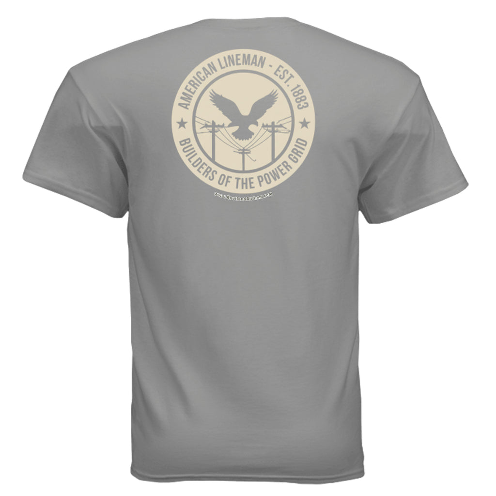Lineman Tee – American Lineman Est. 1883 Power Grid Workwear Shirt Anvil and Anthem }