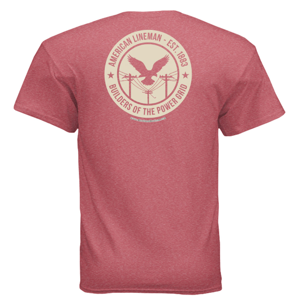 Lineman Tee – American Lineman Est. 1883 Power Grid Workwear Shirt Anvil and Anthem }