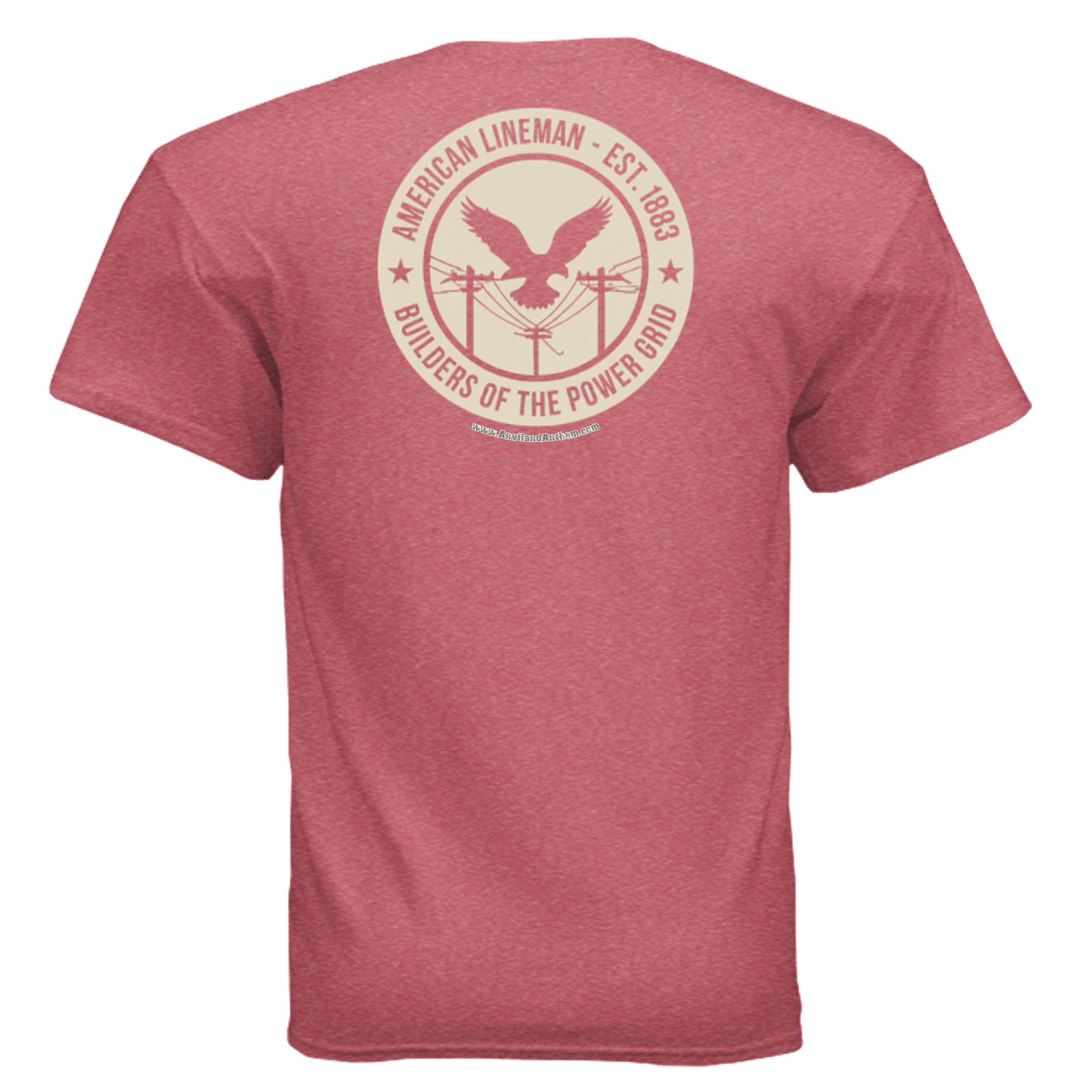 Lineman Tee – American Lineman Est. 1883 Power Grid Workwear Shirt Anvil and Anthem }