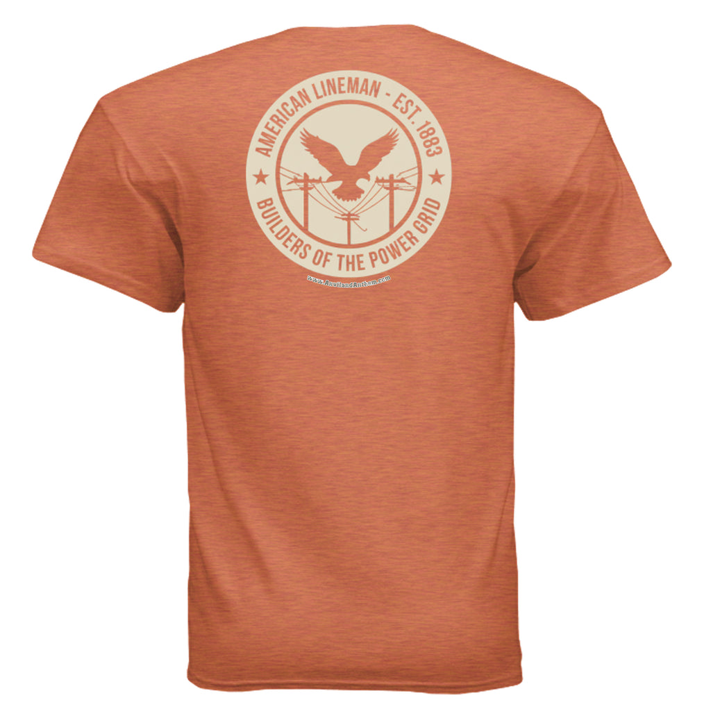 Lineman Tee – American Lineman Est. 1883 Power Grid Workwear Shirt Anvil and Anthem }