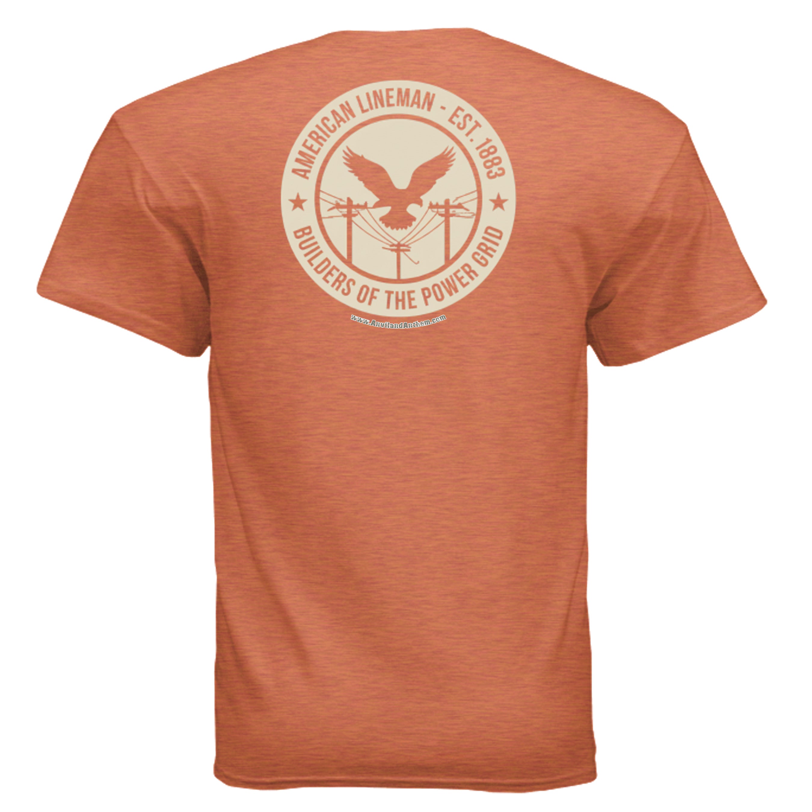 Lineman Tee – American Lineman Est. 1883 Power Grid Workwear Shirt Anvil and Anthem }
