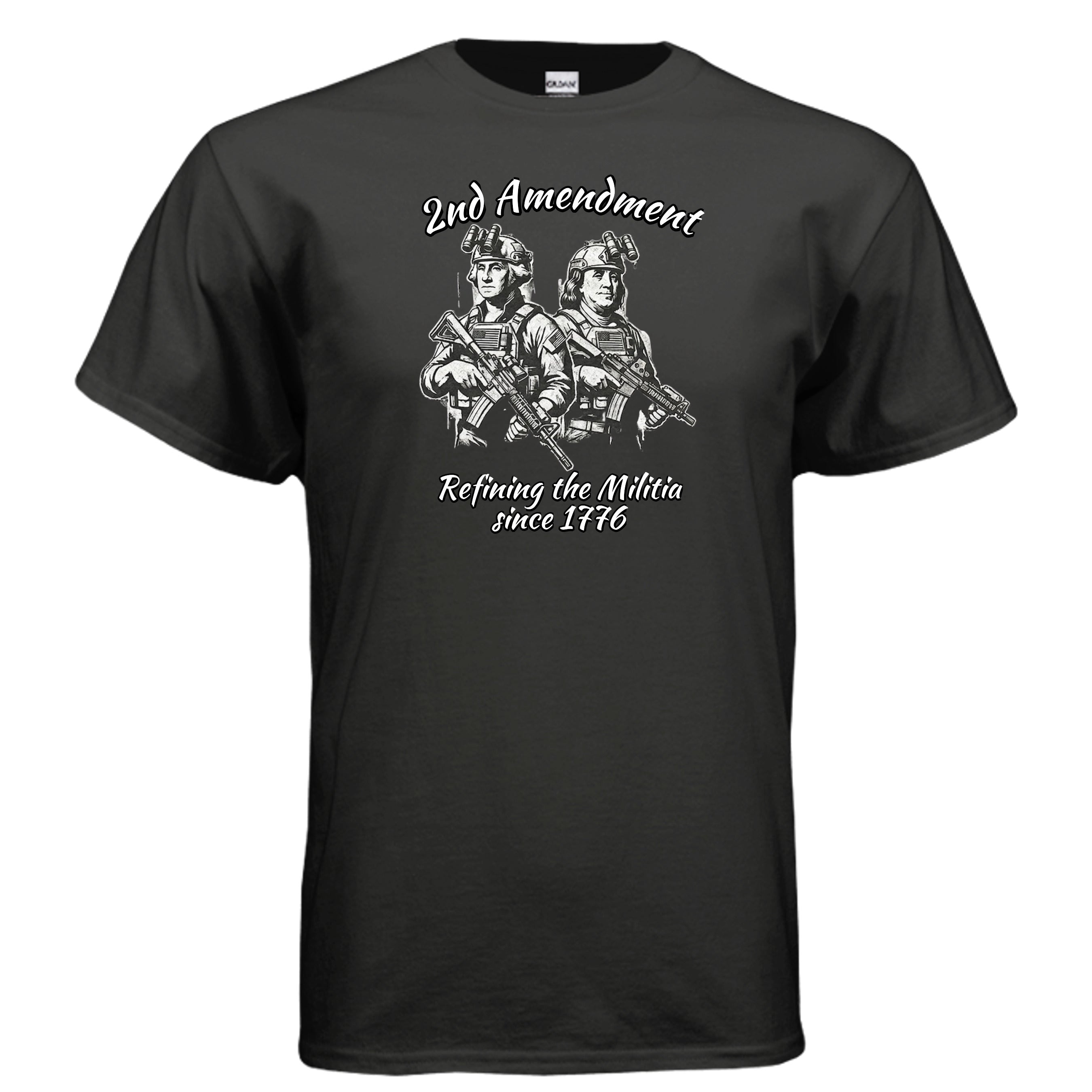 2nd Amendment Tee – Washington & Adams Tactical Liberty Shirt Anvil and Anthem }