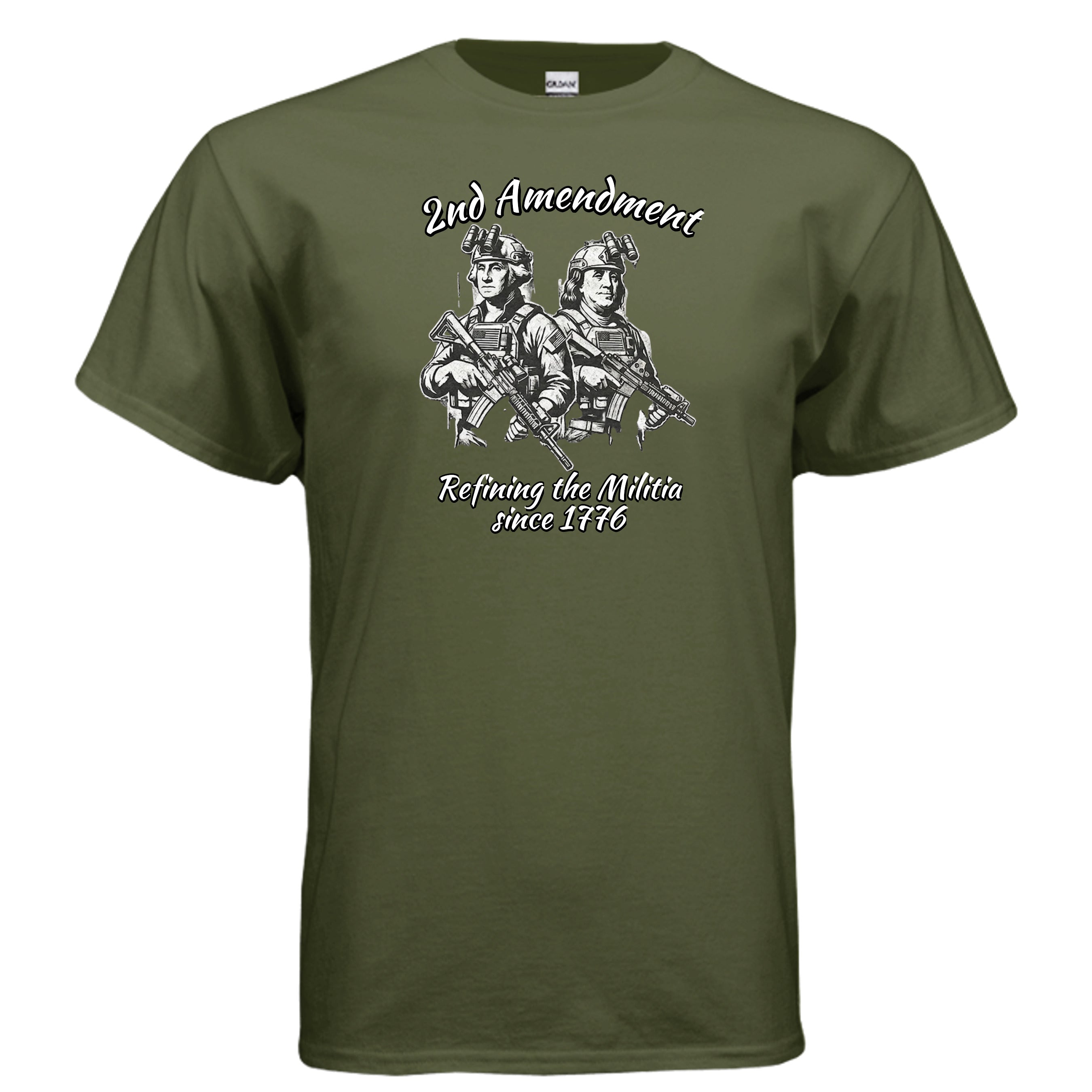 2nd Amendment Tee – Washington & Adams Tactical Liberty Shirt Anvil and Anthem }