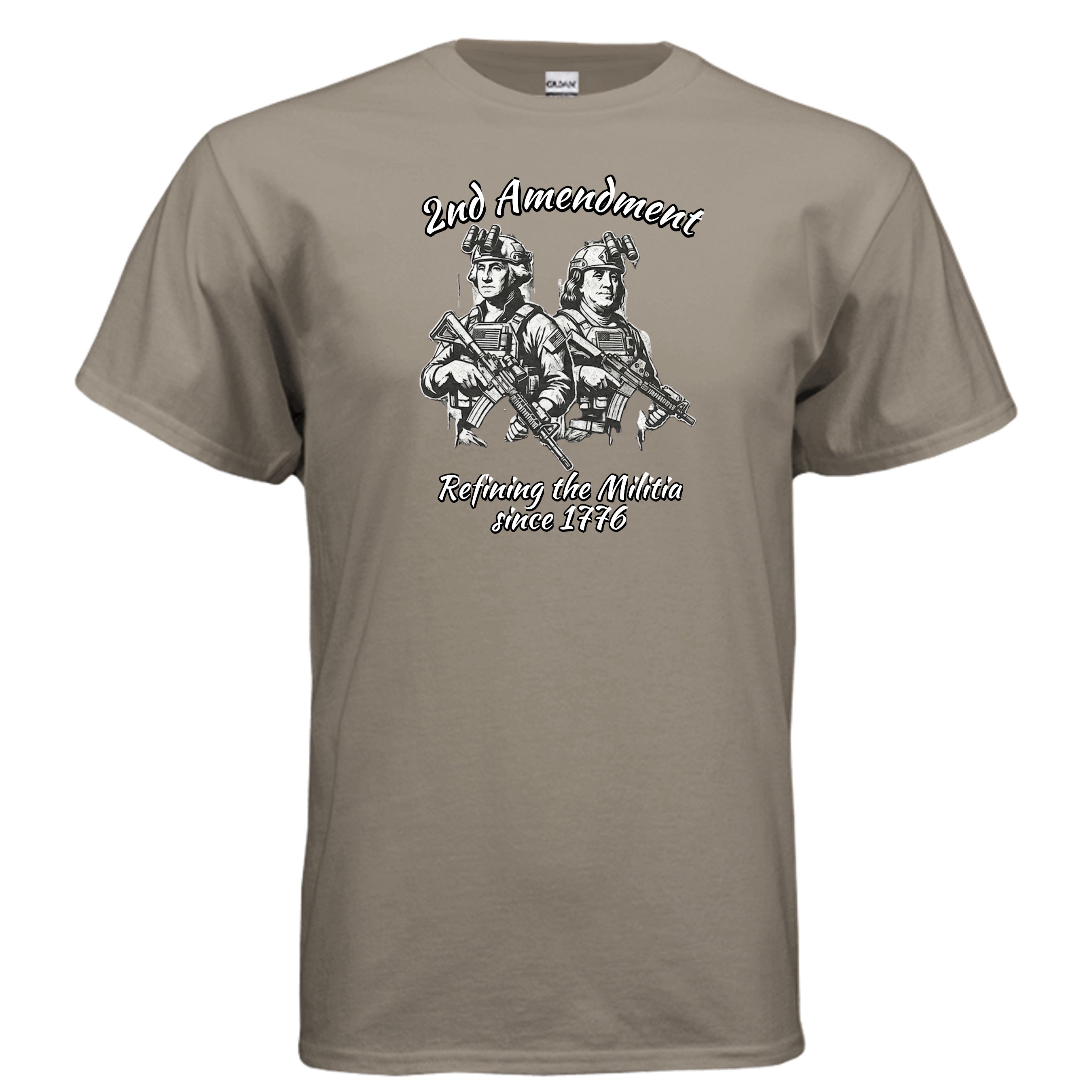 2nd Amendment Tee – Washington & Adams Tactical Liberty Shirt Anvil and Anthem }