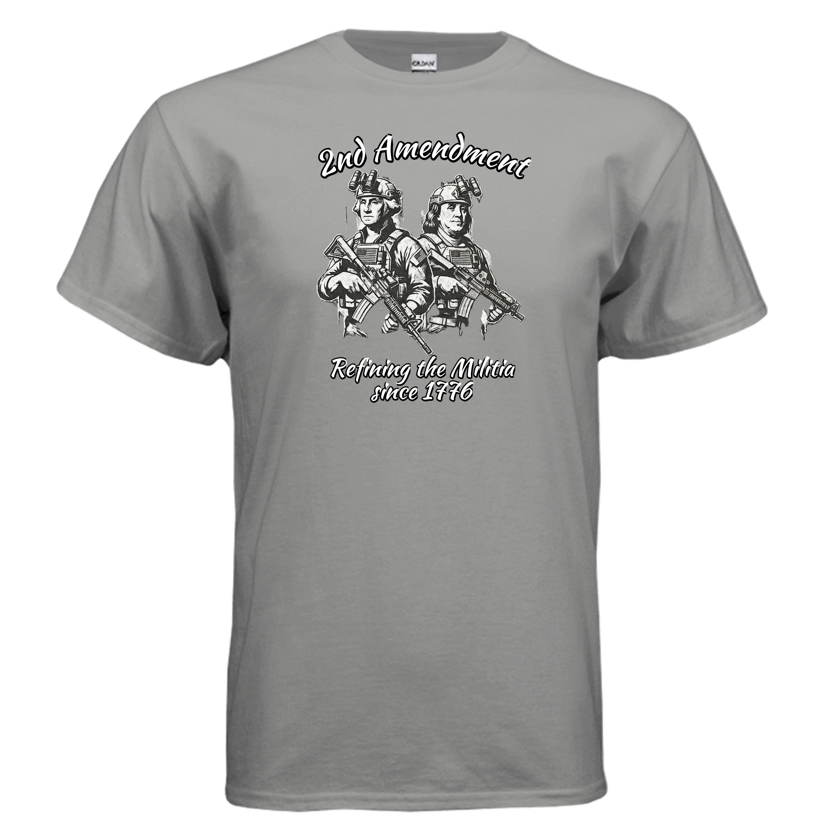 2nd Amendment Tee – Washington & Adams Tactical Liberty Shirt Anvil and Anthem }