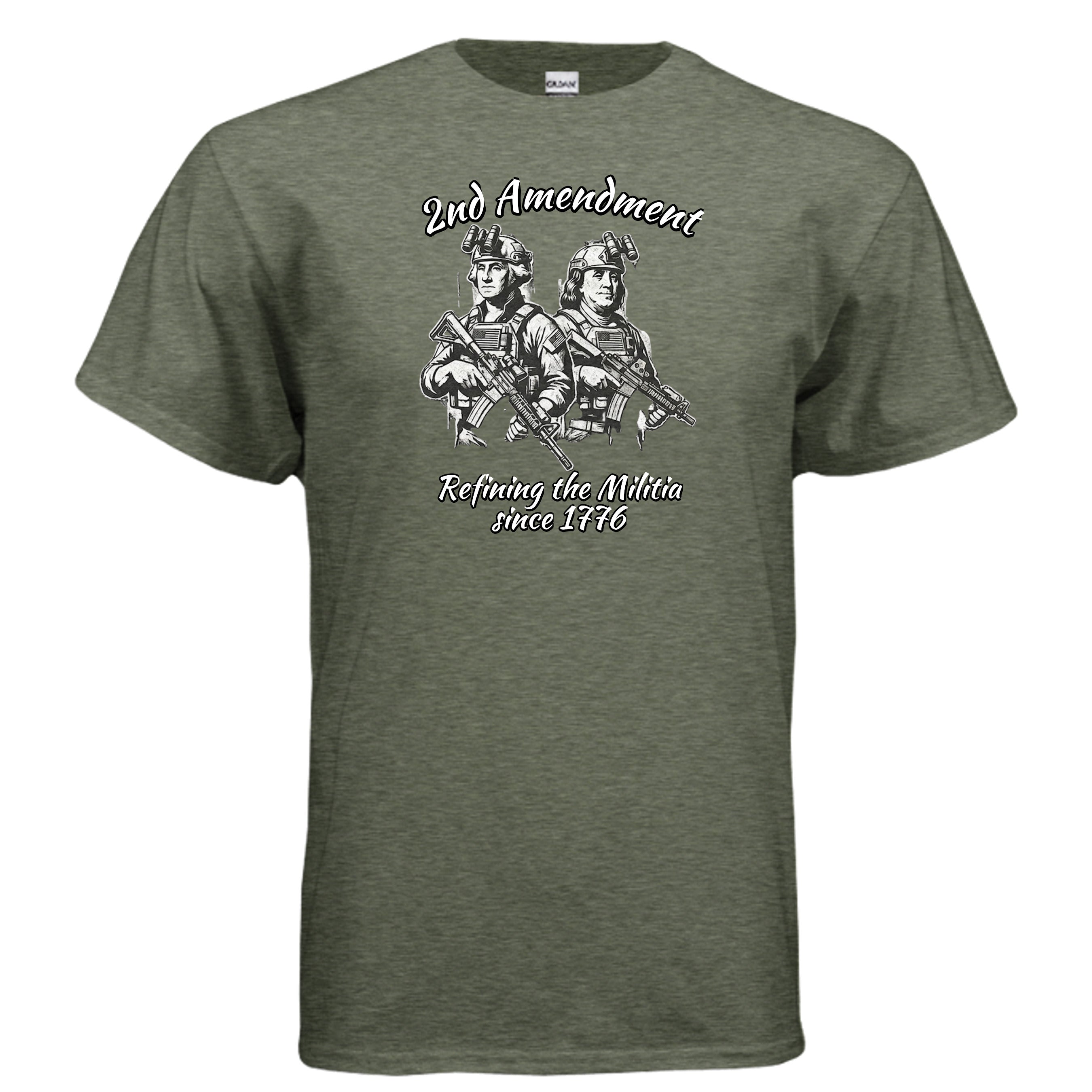 2nd Amendment Tee – Washington & Adams Tactical Liberty Shirt Anvil and Anthem }