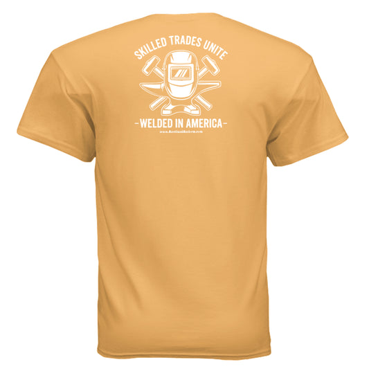 Welded in America Blue Collar Tee – Skilled Trades Unite Workwear Shirt {{ product_type }Anvil and Anthem }