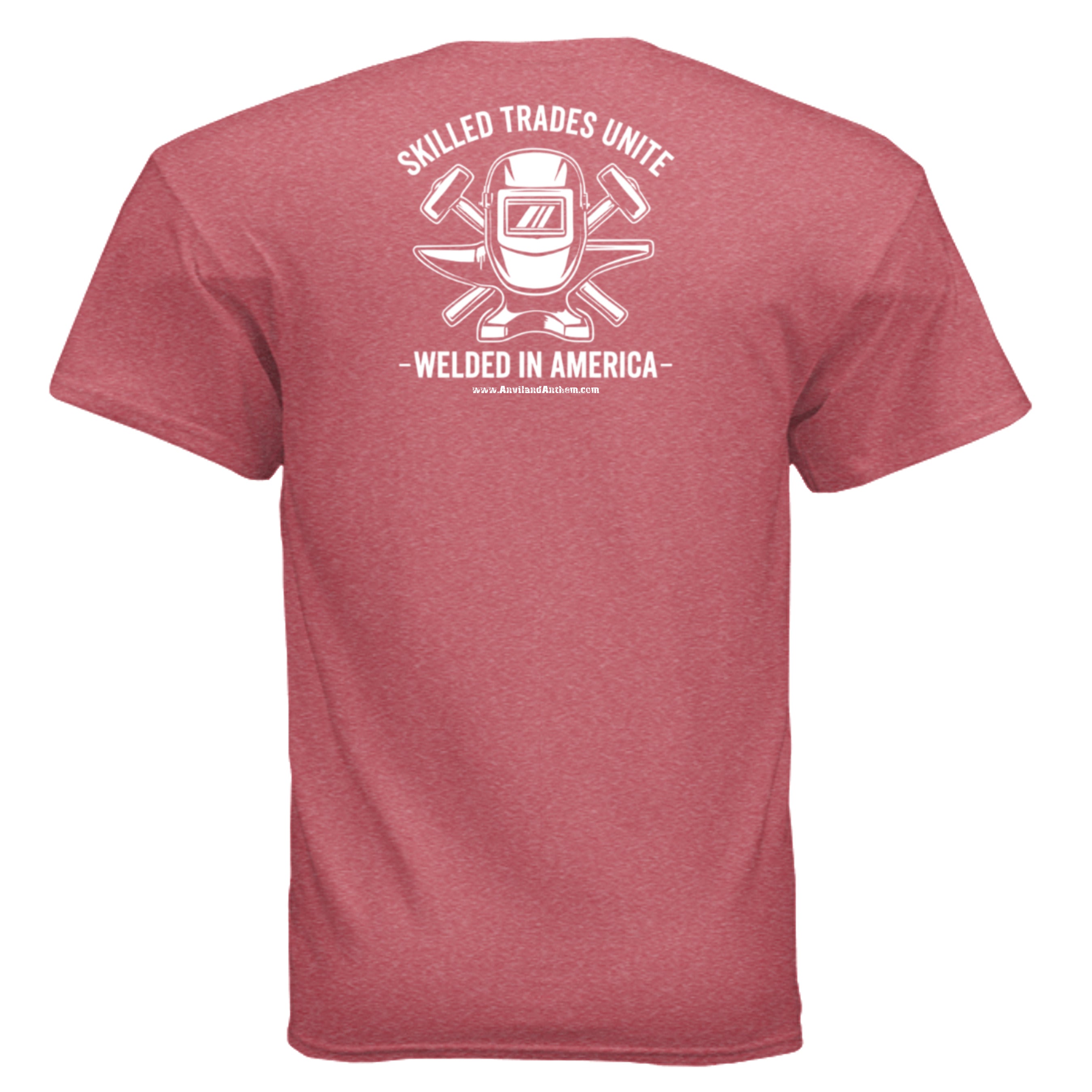 Welded in America Blue Collar Tee – Skilled Trades Unite Workwear Shirt Anvil and Anthem }