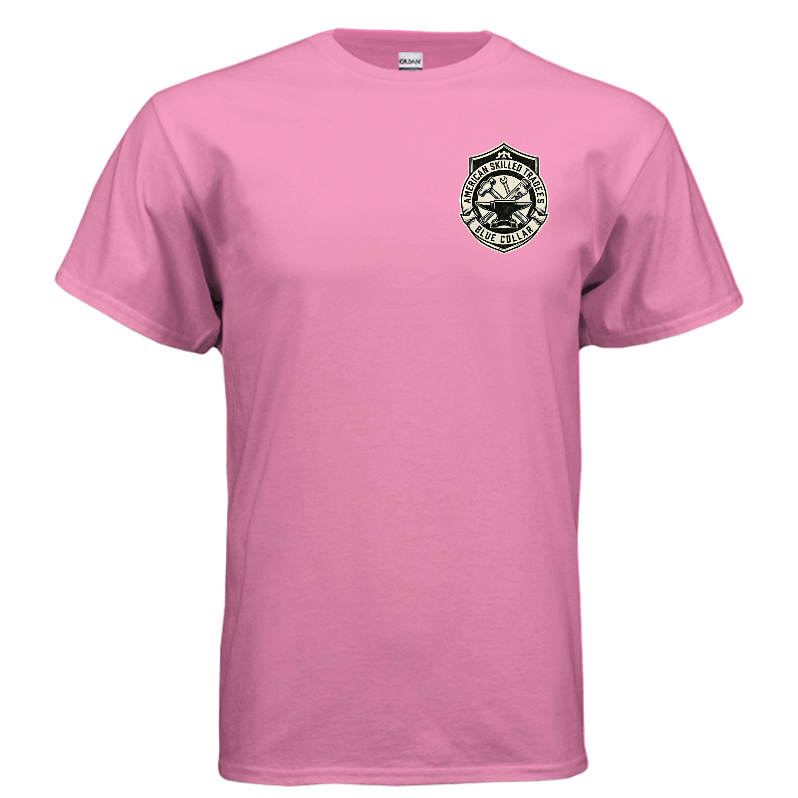 Welded in America Blue Collar Tee – Skilled Trades Unite Workwear Shirt Anvil and Anthem }