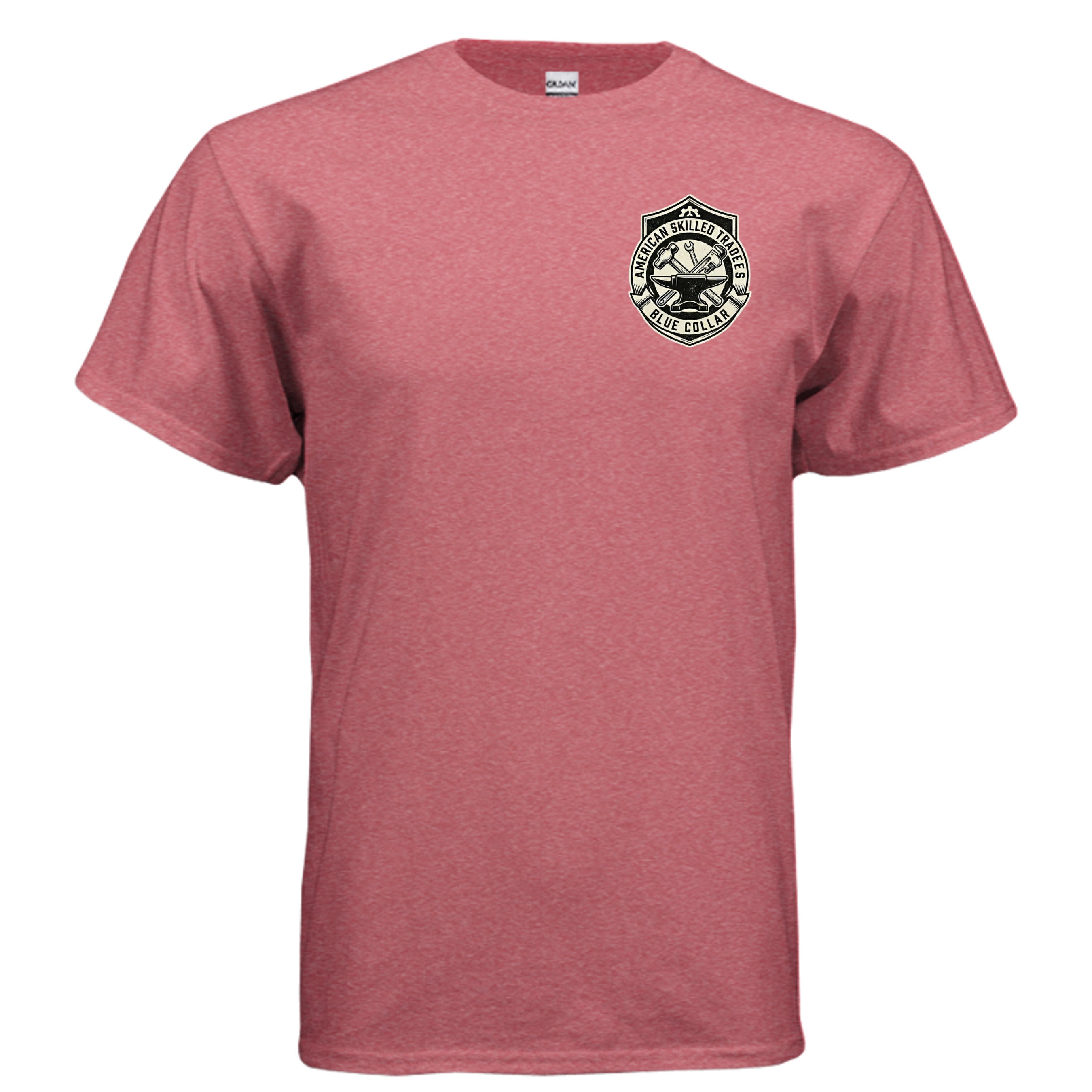 Welded in America Blue Collar Tee – Skilled Trades Unite Workwear Shirt Anvil and Anthem }