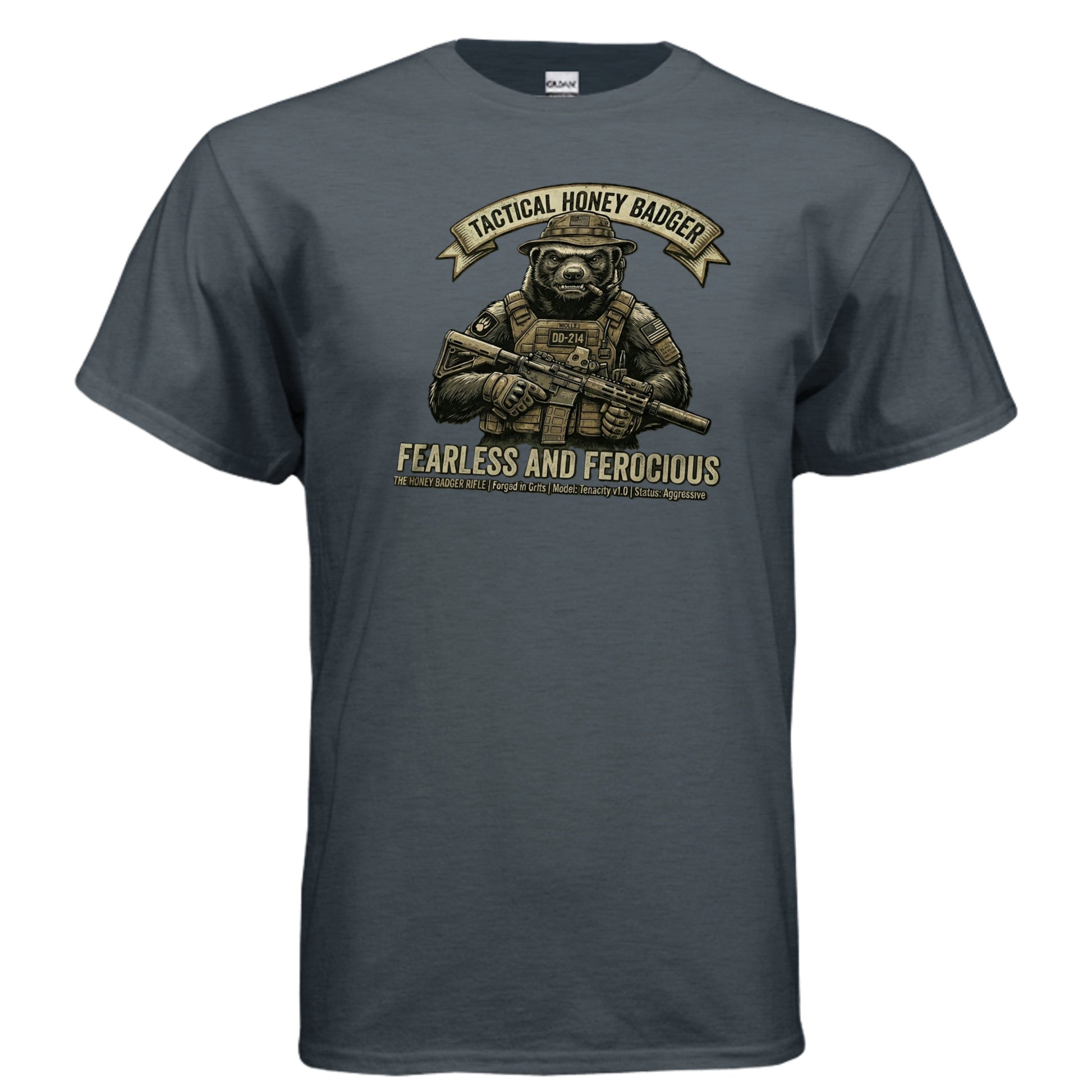 Tactical Honey Badger Tee – Fearless, Ferocious & Bad Decisions Approved {{ product_type }Anvil and Anthem }