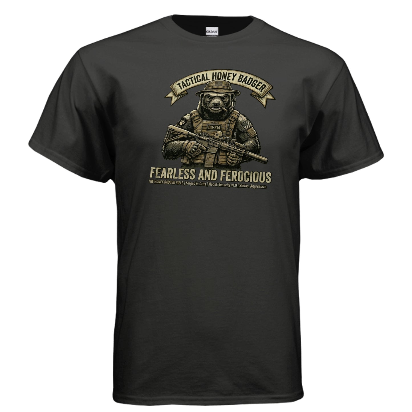 Tactical Honey Badger Tee – Fearless, Ferocious & Bad Decisions Approved {{ product_type }Anvil and Anthem }
