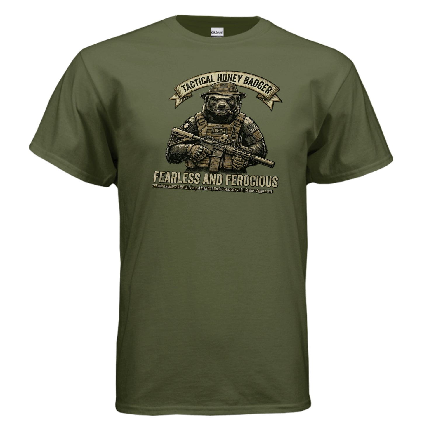 Tactical Honey Badger Tee – Fearless, Ferocious & Bad Decisions Approved {{ product_type }Anvil and Anthem }