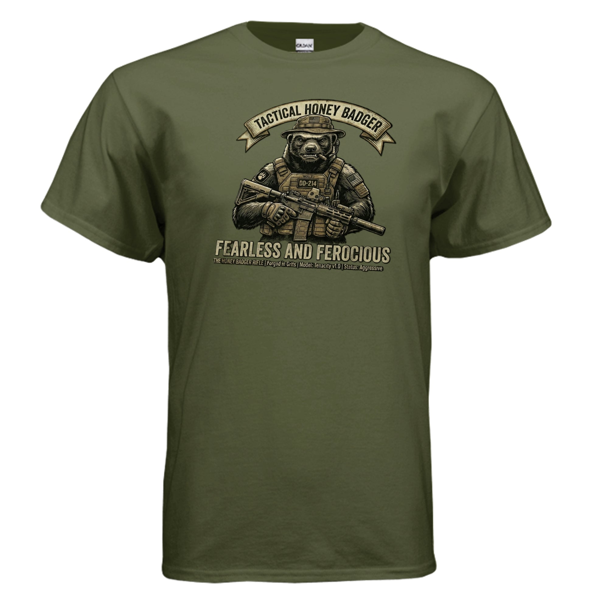 Tactical Honey Badger Tee – Fearless, Ferocious & Bad Decisions Approved {{ product_type }Anvil and Anthem }