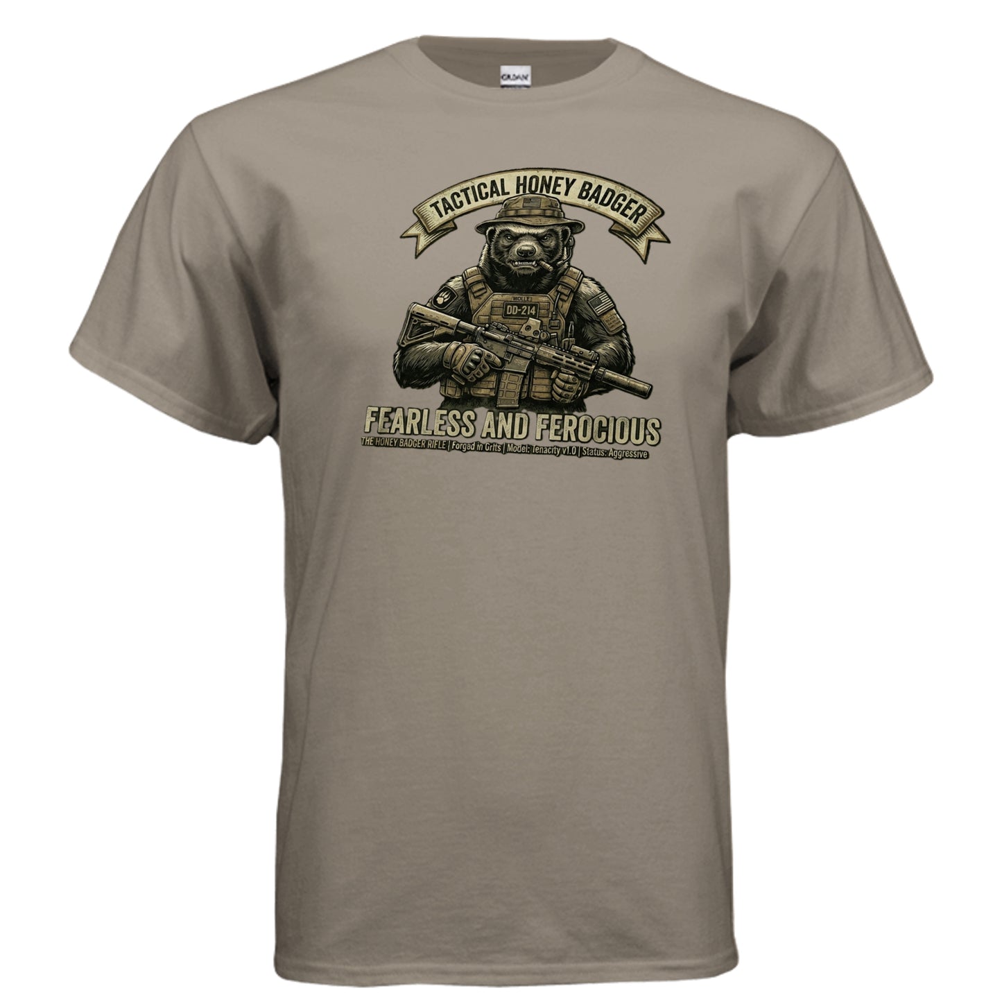 Tactical Honey Badger Tee – Fearless, Ferocious & Bad Decisions Approved {{ product_type }Anvil and Anthem }