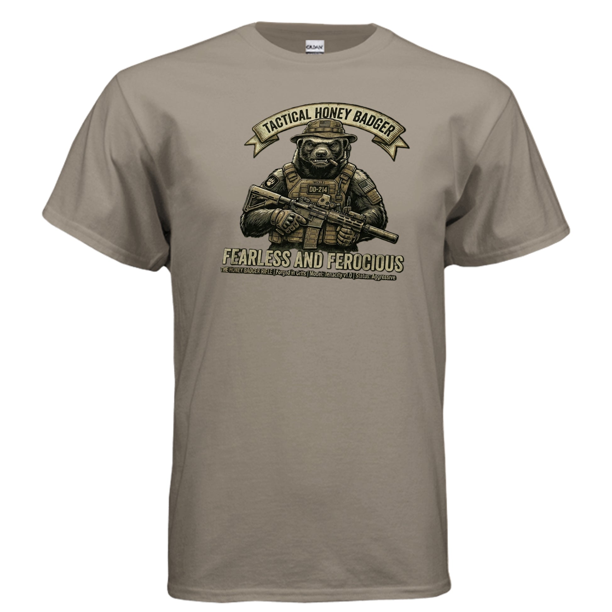 Tactical Honey Badger Tee – Fearless, Ferocious & Bad Decisions Approved {{ product_type }Anvil and Anthem }