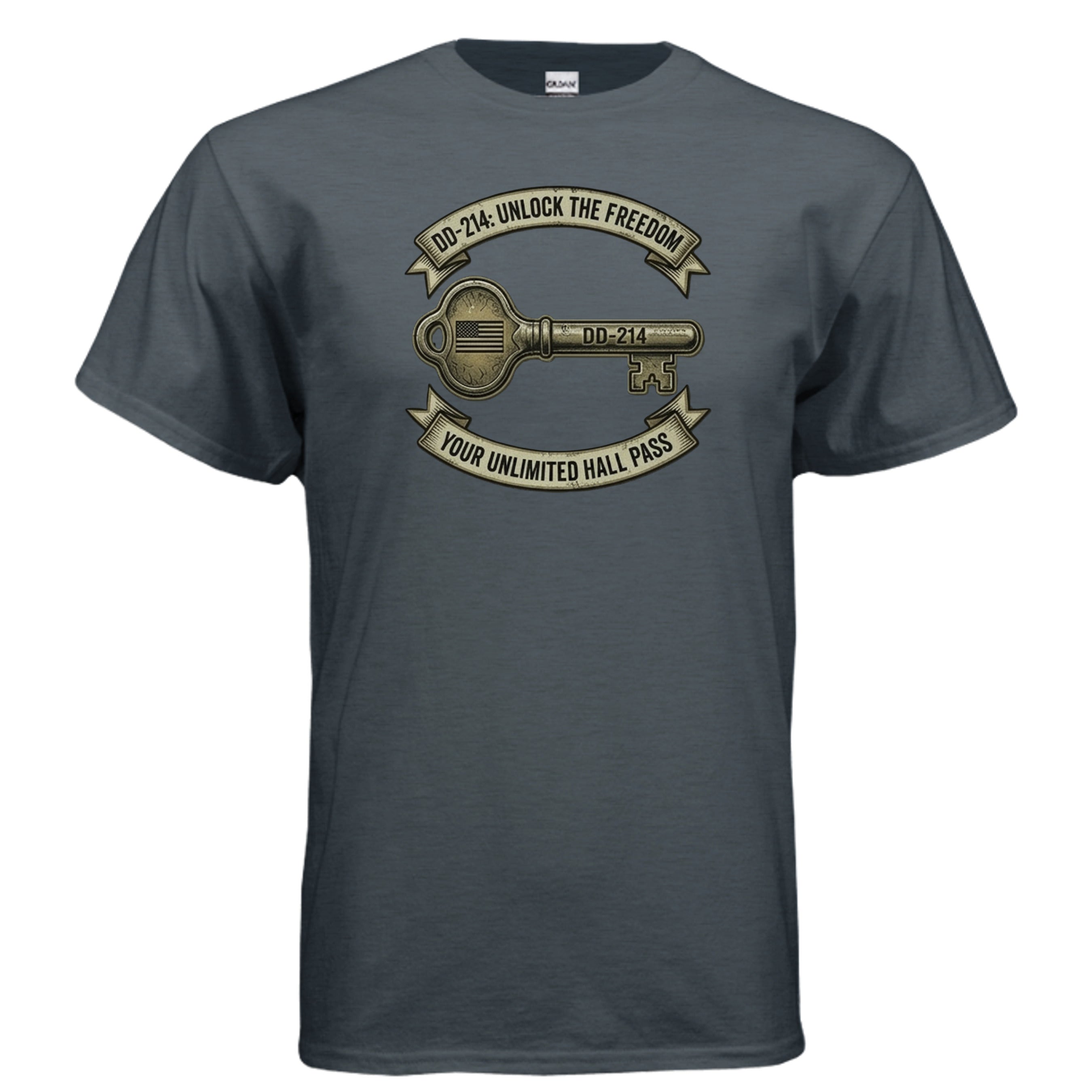 DD214 “Freedom Unlock” Tee – The Original Exit Pass for Legends Anvil and Anthem }