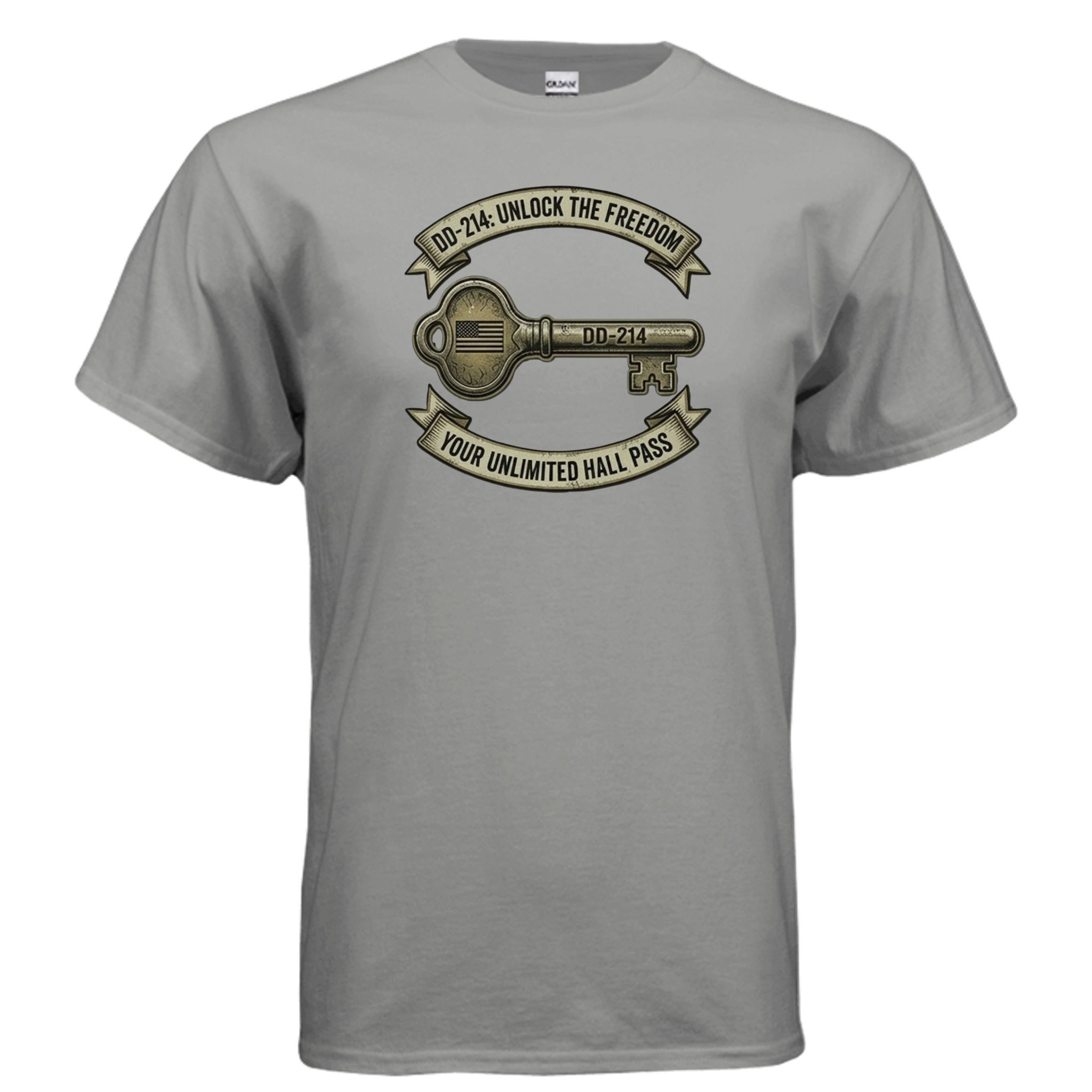 DD214 “Freedom Unlock” Tee – The Original Exit Pass for Legends Anvil and Anthem }