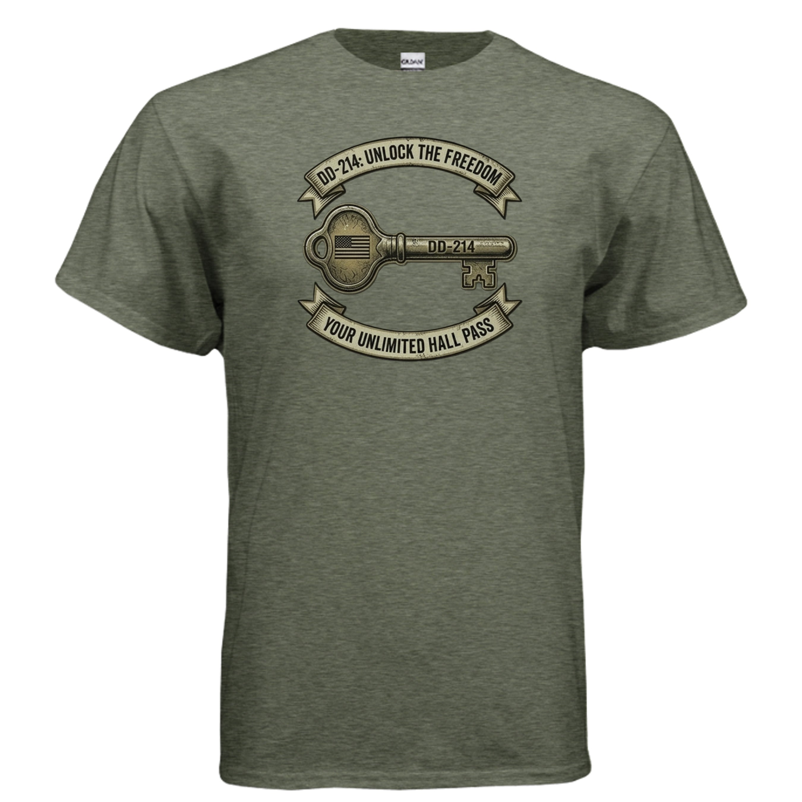DD214 “Freedom Unlock” Tee – The Original Exit Pass for Legends Anvil and Anthem }