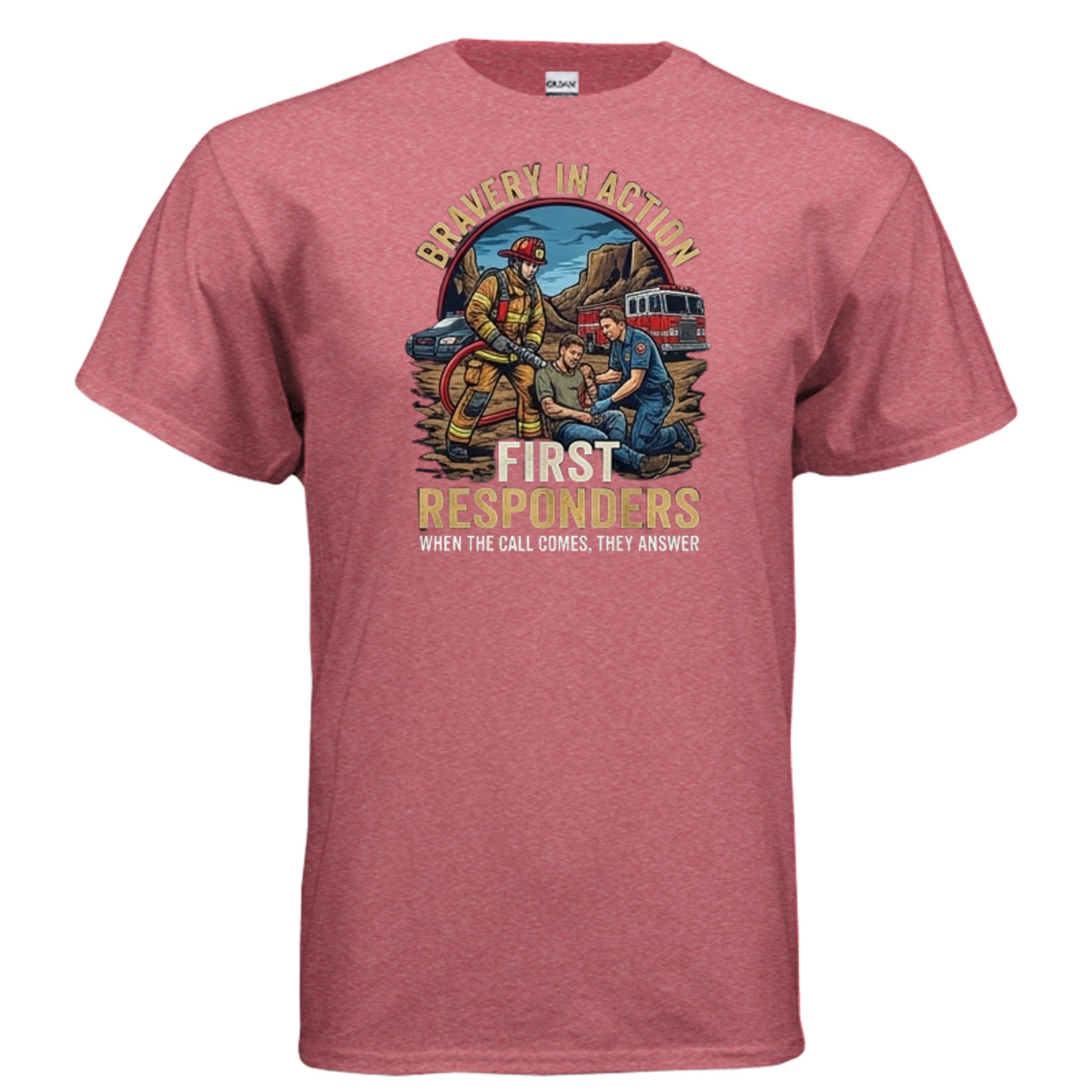 “Bravery in Action” First Responders Tee – When Seconds Count, Legends Show Up {{ product_type }Anvil and Anthem }