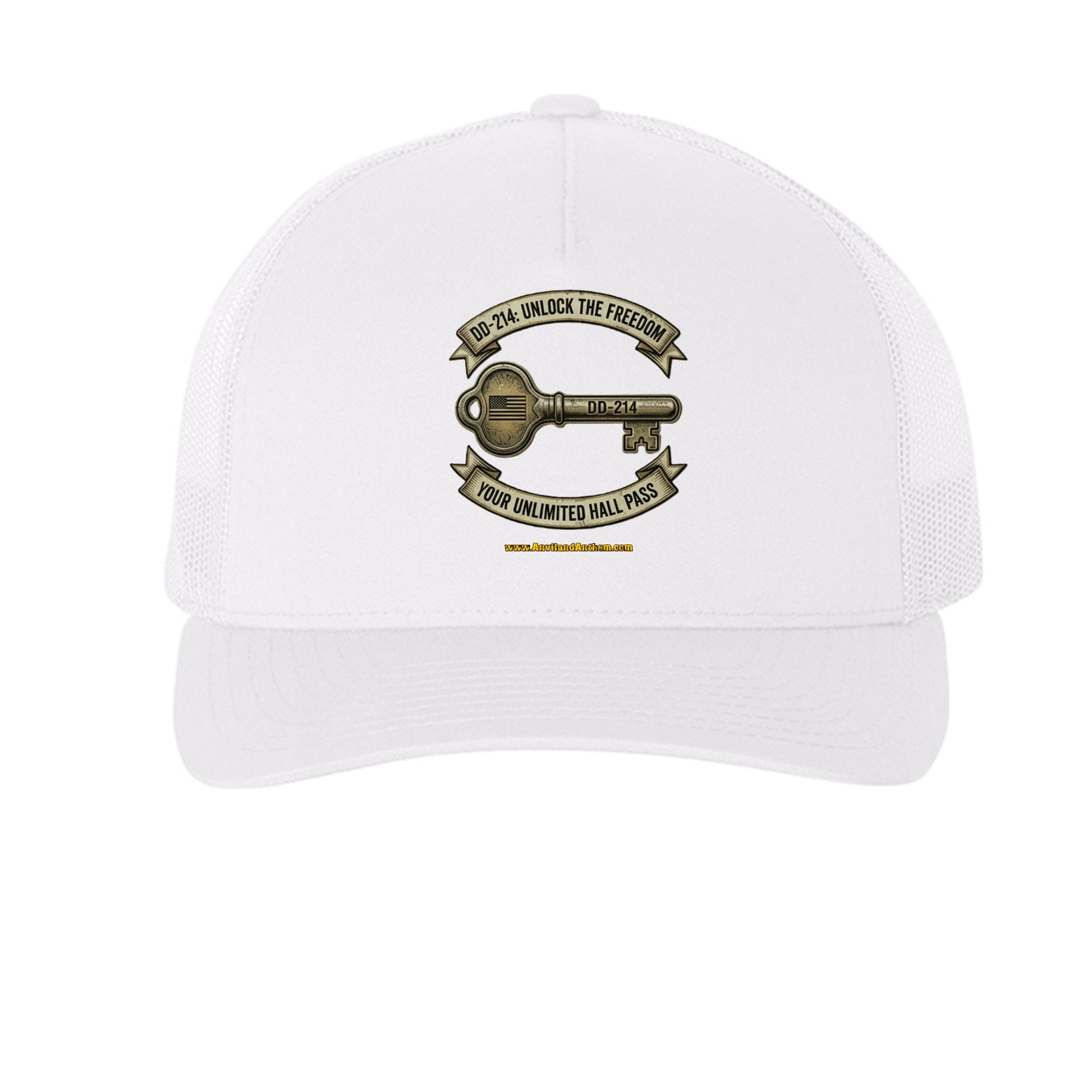 DD214 “Freedom Key” Trucker Hat – Unlimited Hall Pass Edition {{ product_type }Anvil and Anthem }