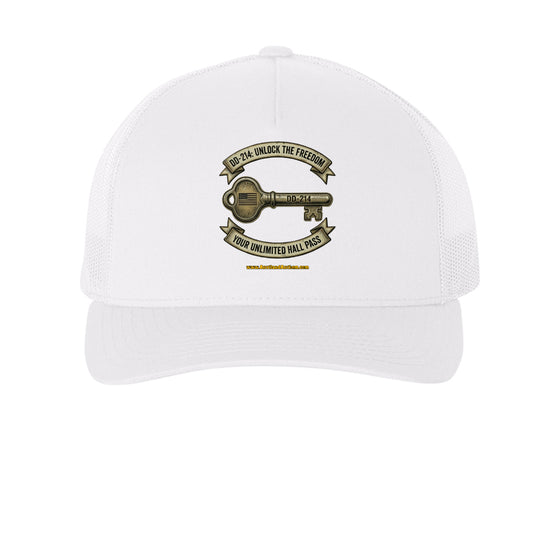 DD214 “Freedom Key” Trucker Hat – Unlimited Hall Pass Edition {{ product_type }Anvil and Anthem }