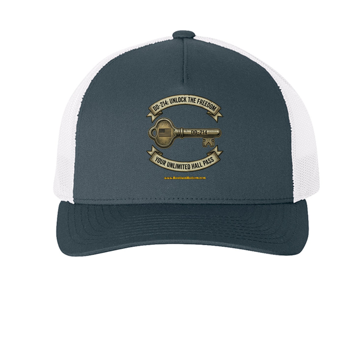 DD214 “Freedom Key” Trucker Hat – Unlimited Hall Pass Edition {{ product_type }Anvil and Anthem }
