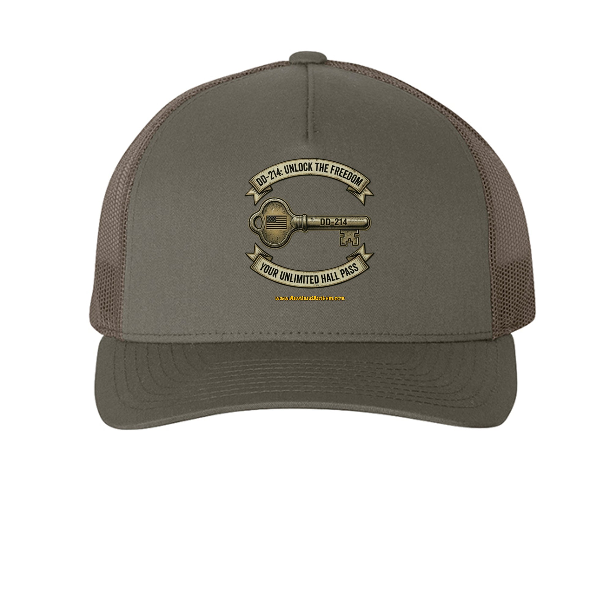 DD214 “Freedom Key” Trucker Hat – Unlimited Hall Pass Edition {{ product_type }Anvil and Anthem }